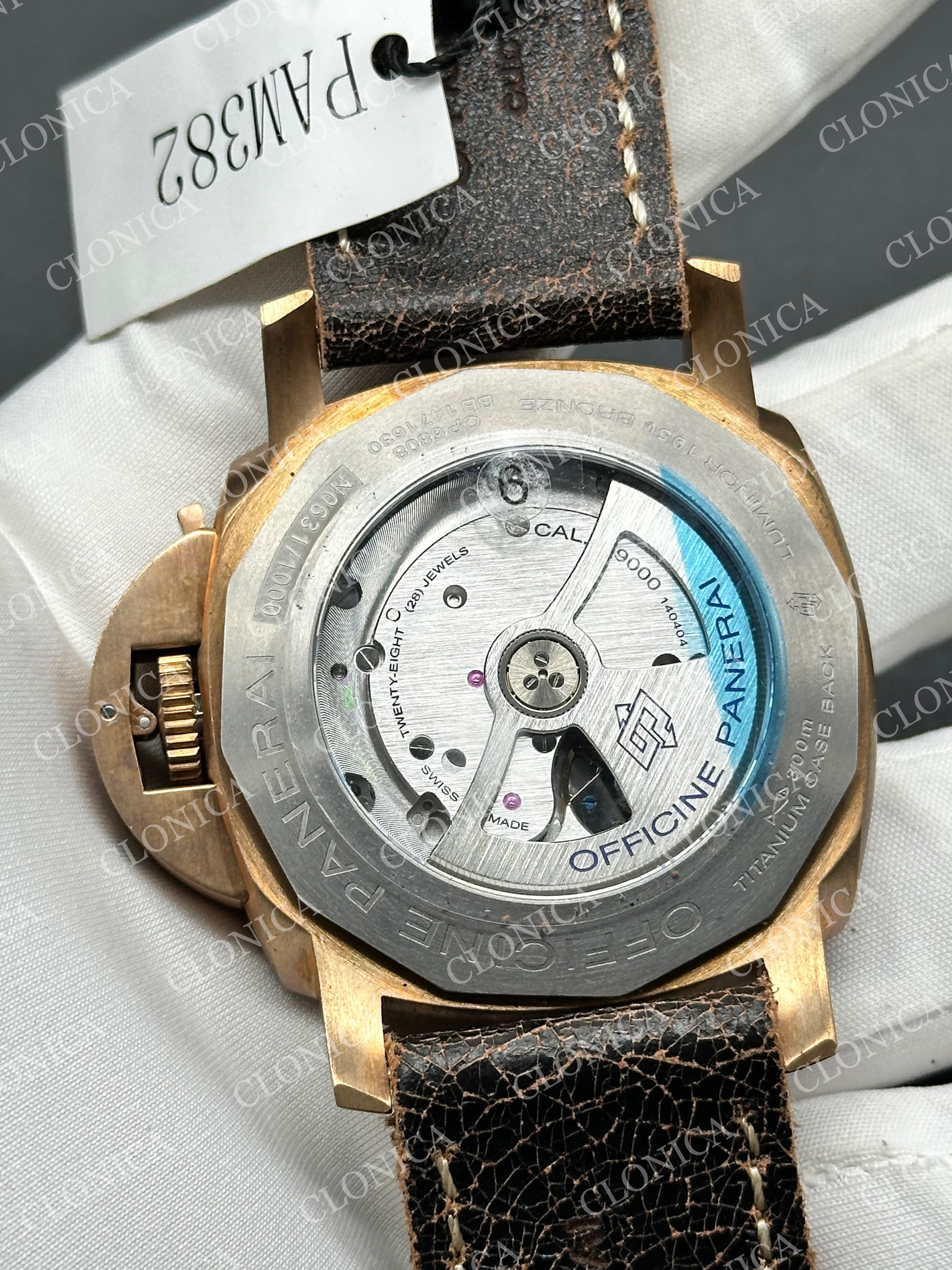PAM382 N BRONZO 1:1 ON BROWN DISTRESSED CALFSKIN STRAP VSP9000 — view 6