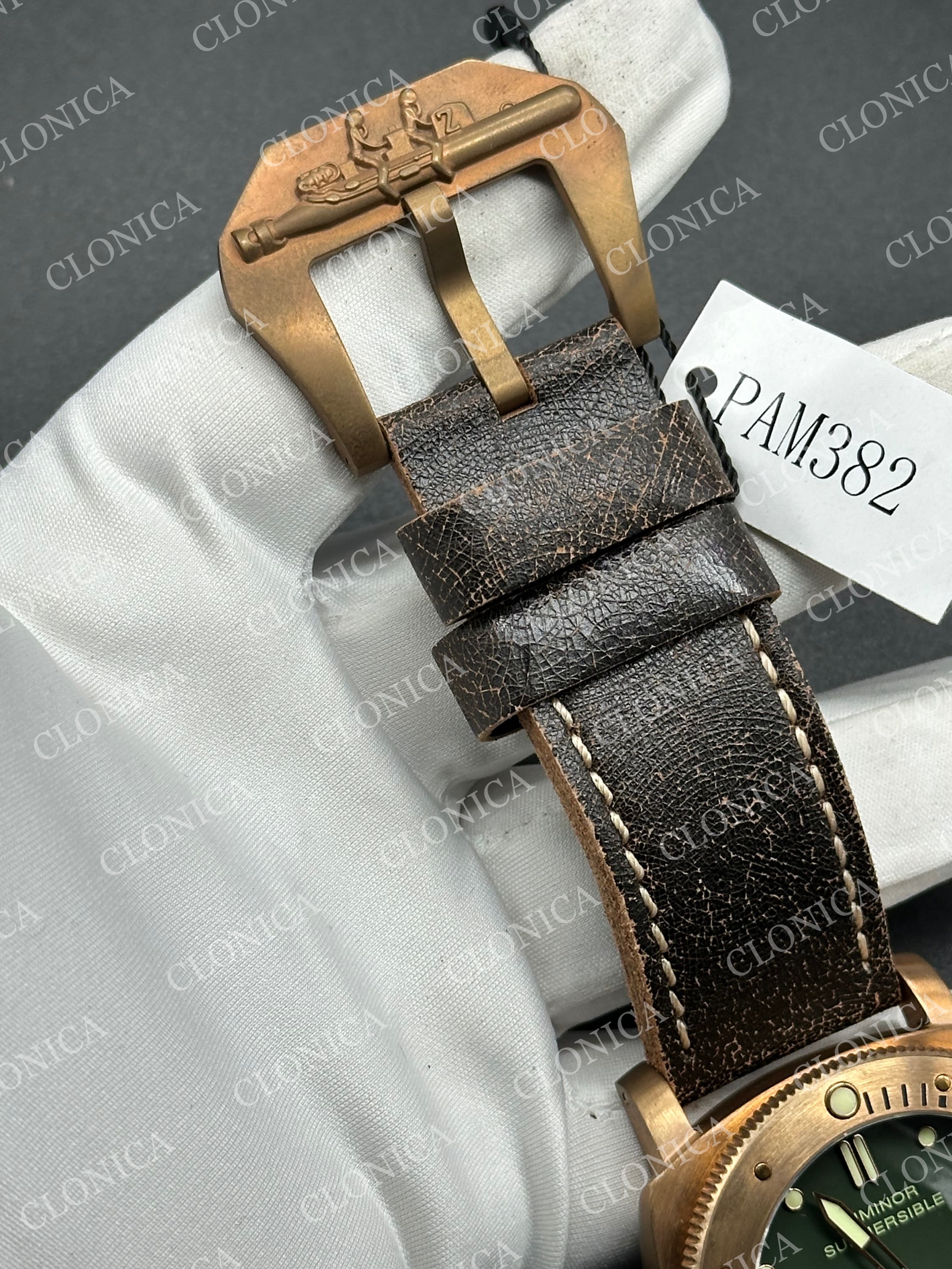 PAM382 N BRONZO 1:1 ON BROWN DISTRESSED CALFSKIN STRAP VSP9000 — view 7