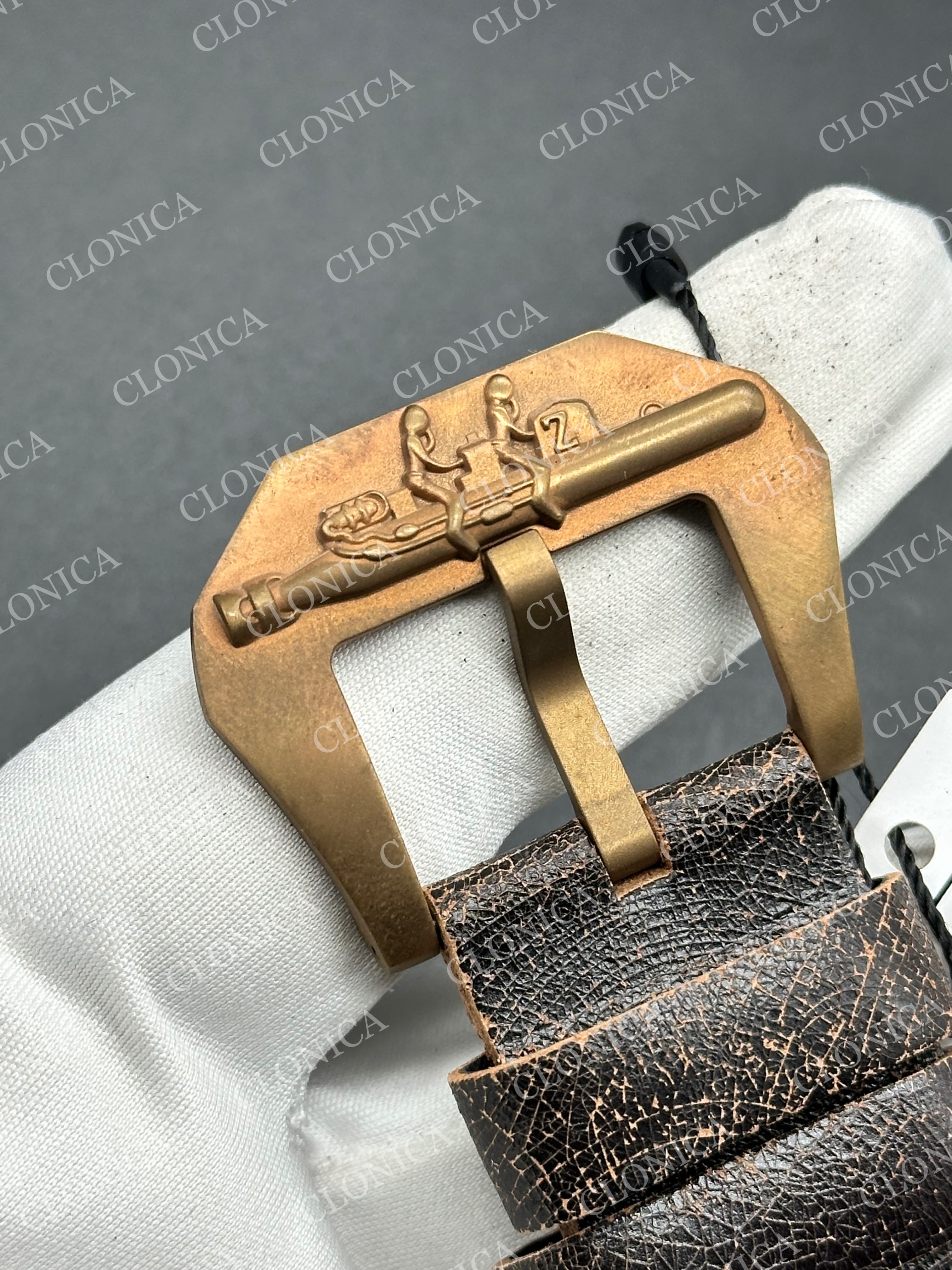 PAM382 N BRONZO 1:1 ON BROWN DISTRESSED CALFSKIN STRAP VSP9000 — view 8