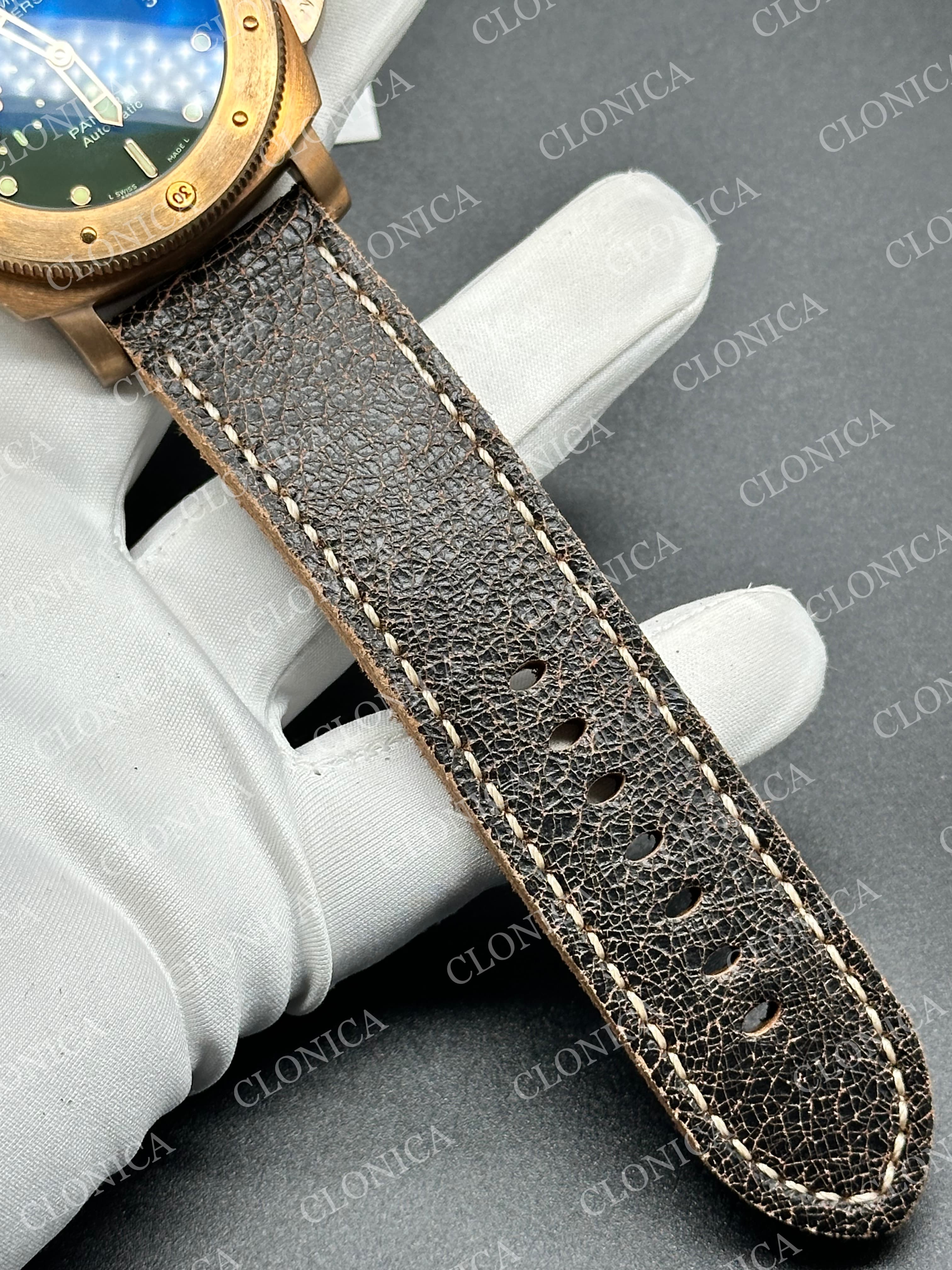 PAM382 N BRONZO 1:1 ON BROWN DISTRESSED CALFSKIN STRAP VSP9000 — view 9