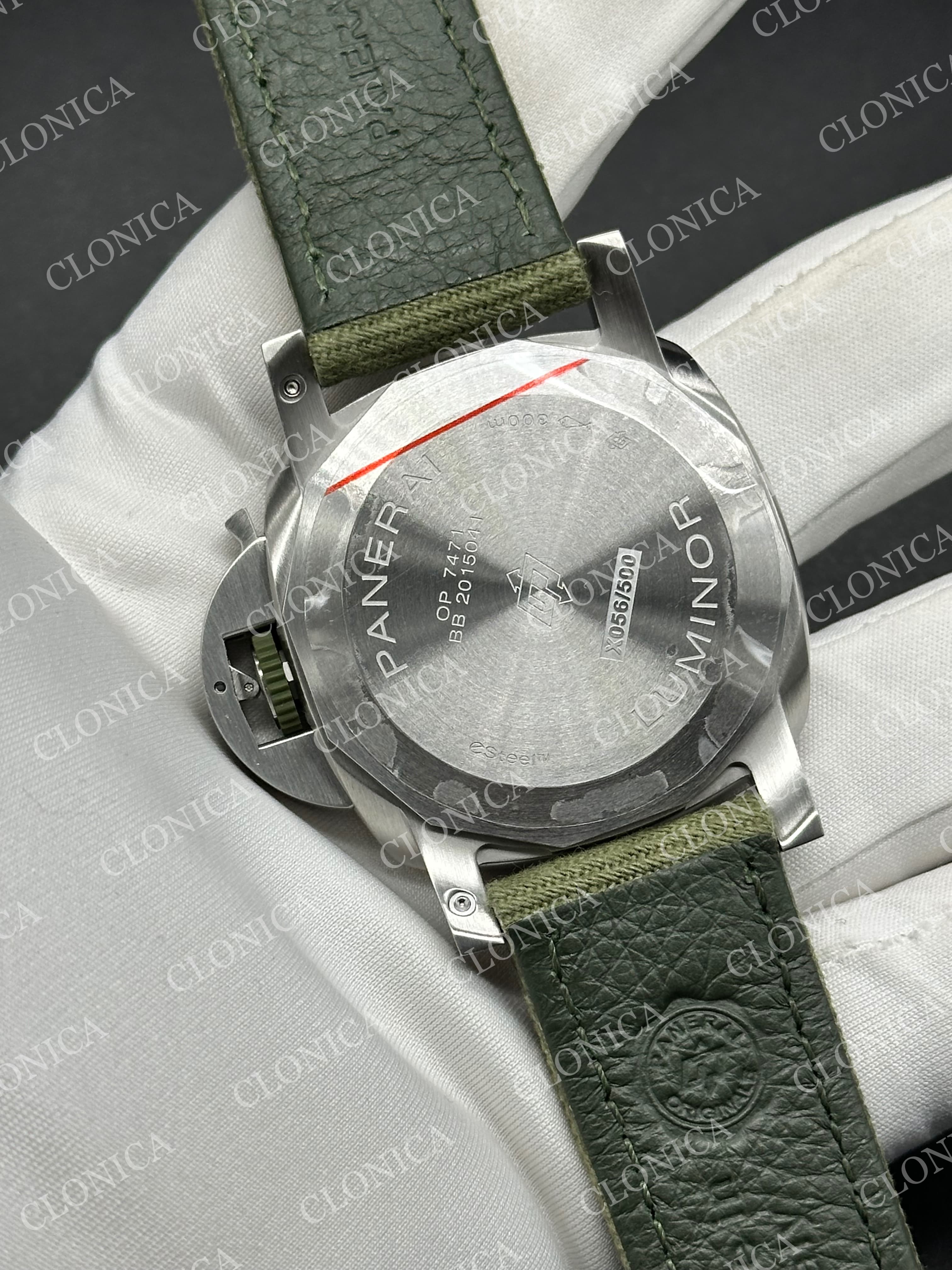 PAM1356 44MM 1:1 GREEN DIAL ON GREEN NYLON STRAP P.9010 SUPER CLONE — view 5