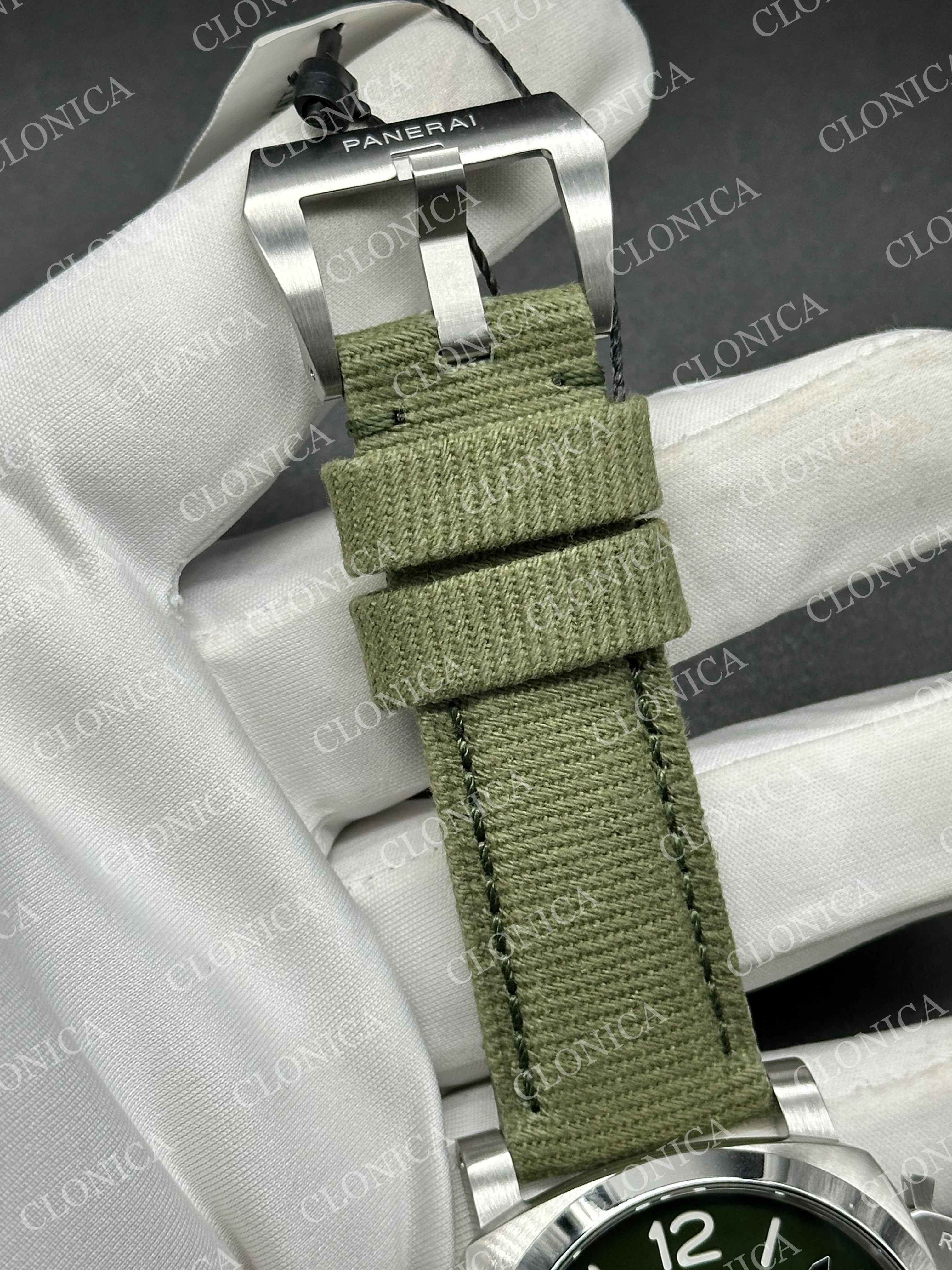 PAM1356 44MM 1:1 GREEN DIAL ON GREEN NYLON STRAP P.9010 SUPER CLONE — view 7