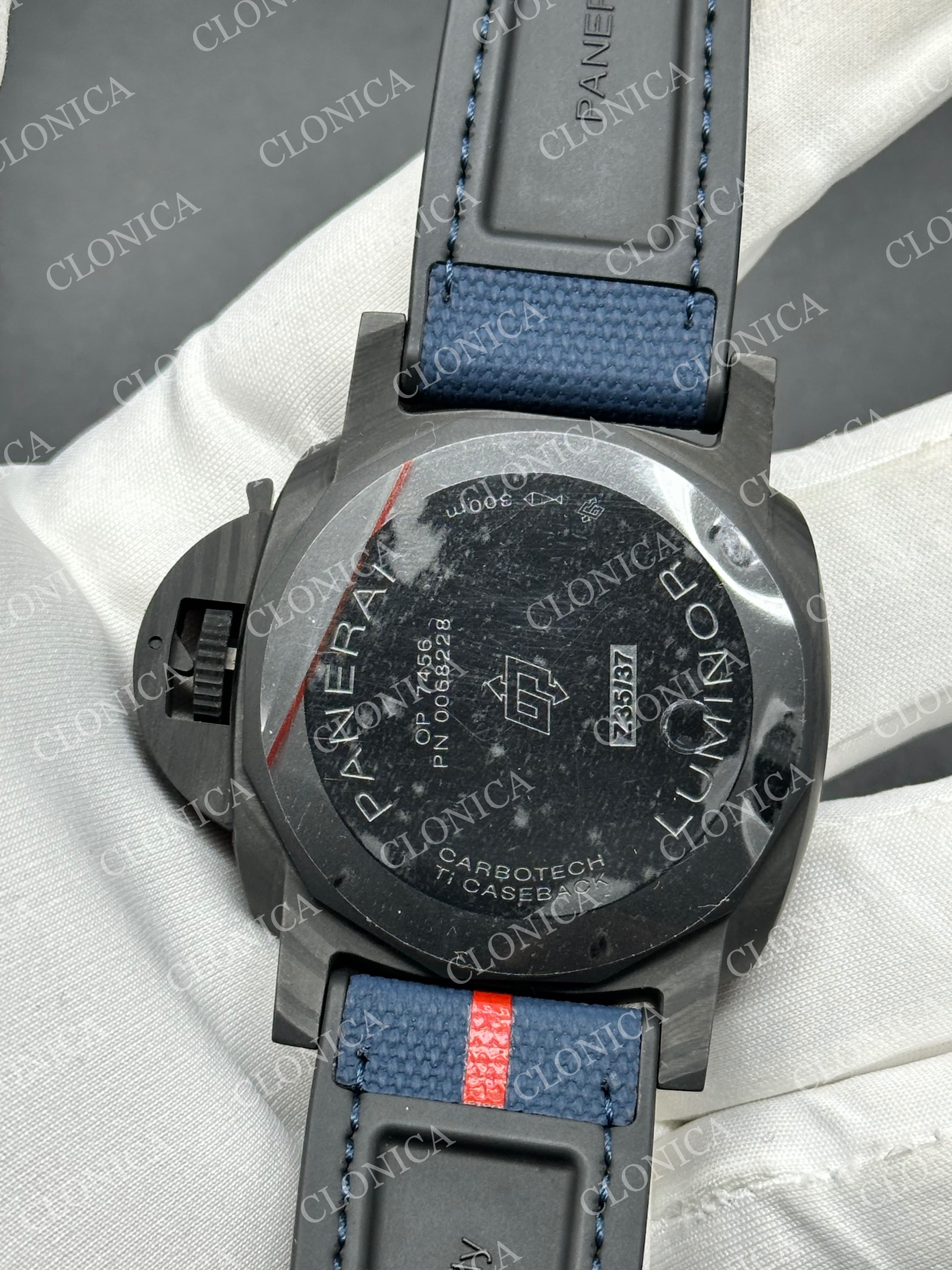 PAM1529 CARBOTECH 1:1 BLUE DIAL ON BLUE KEVLAR COMPOSITE STRAP P.9010 CLONE — view 5