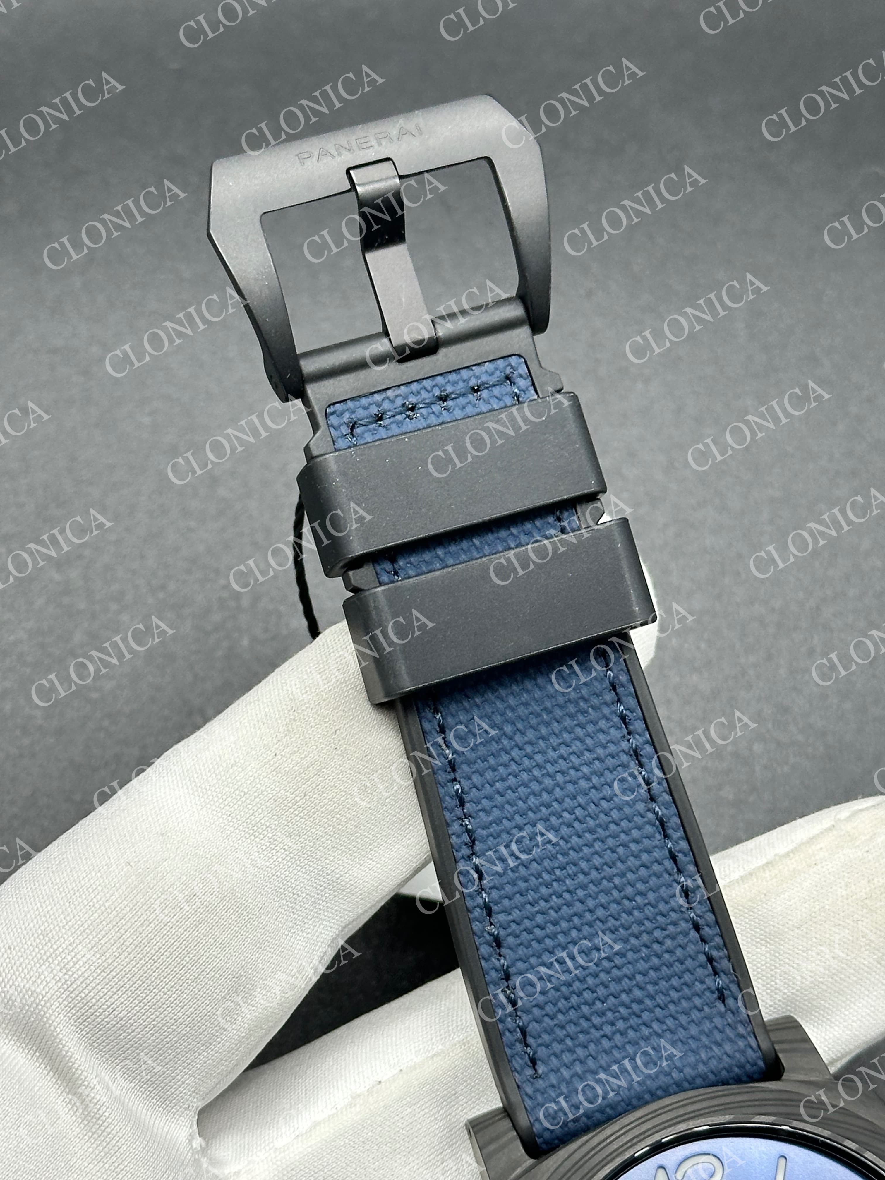 PAM1529 CARBOTECH 1:1 BLUE DIAL ON BLUE KEVLAR COMPOSITE STRAP P.9010 CLONE — view 7