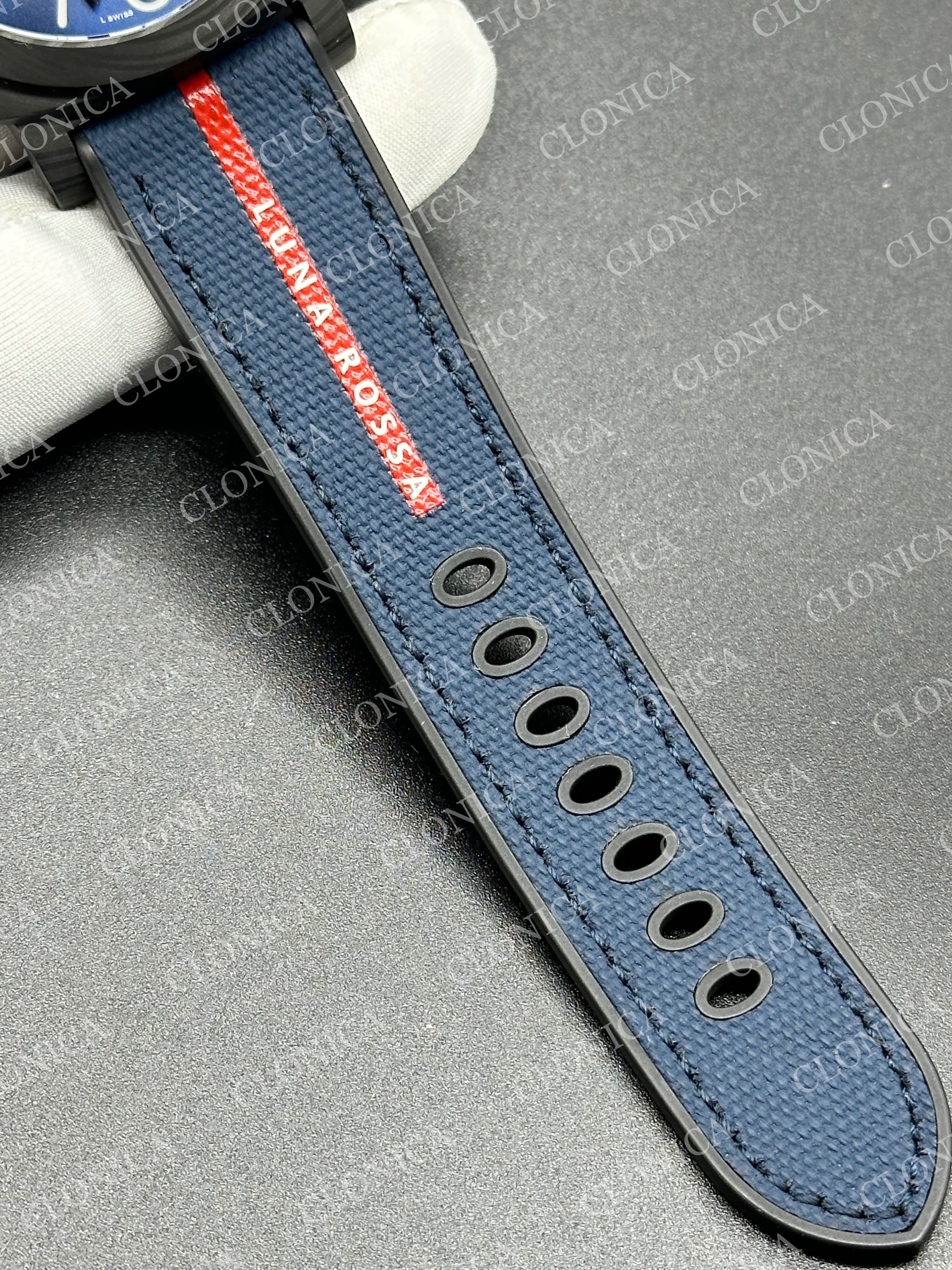 PAM1529 CARBOTECH 1:1 BLUE DIAL ON BLUE KEVLAR COMPOSITE STRAP P.9010 CLONE — view 8