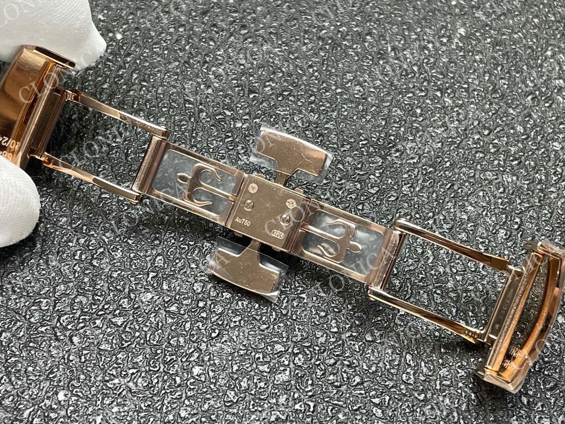 AQUANAUT 5968 RG BROWN DIAL ON BROWN RUBBER STRAP — view 6