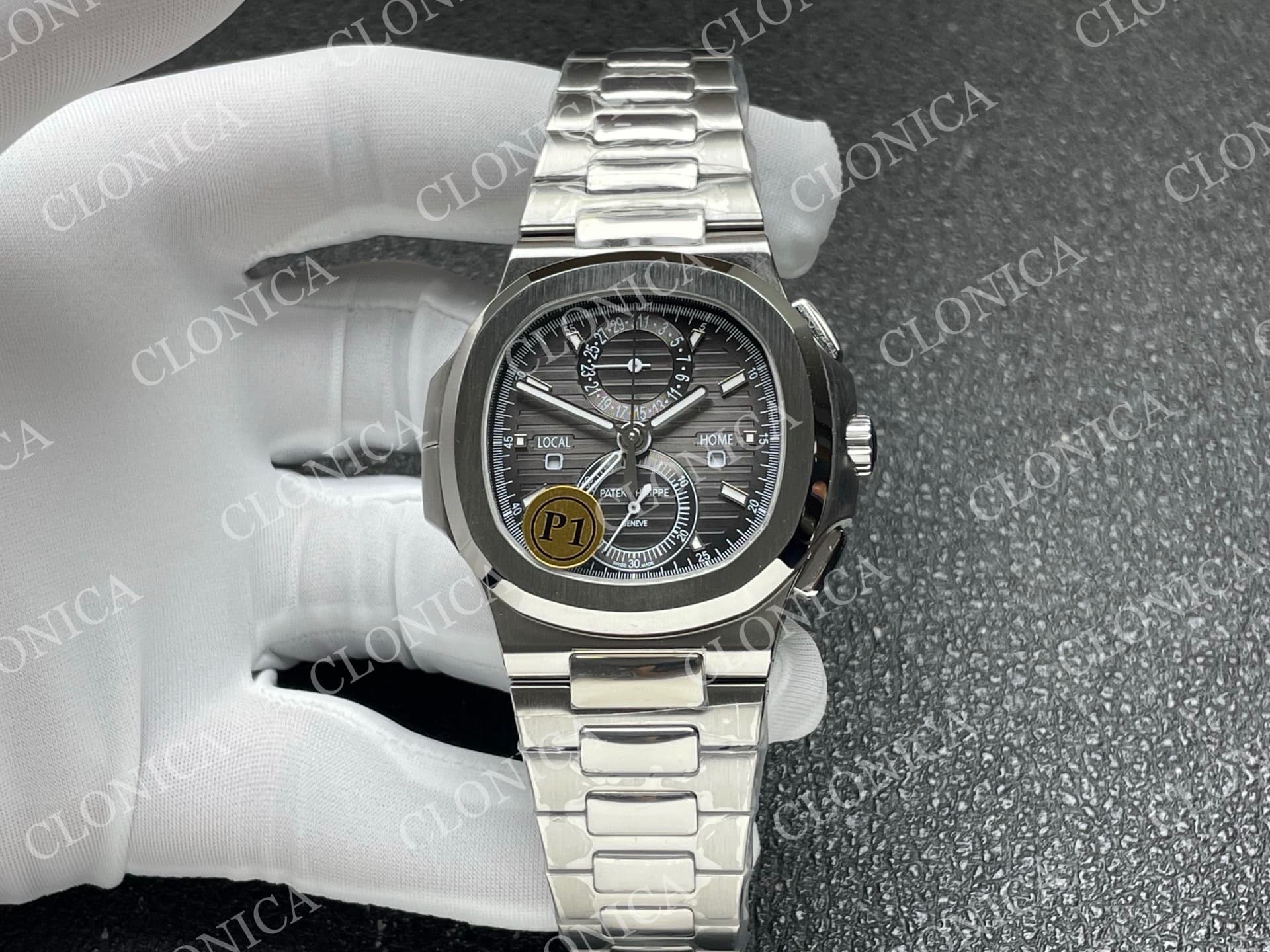 NAUTILUS 5990 SS GREY DIAL — view 1