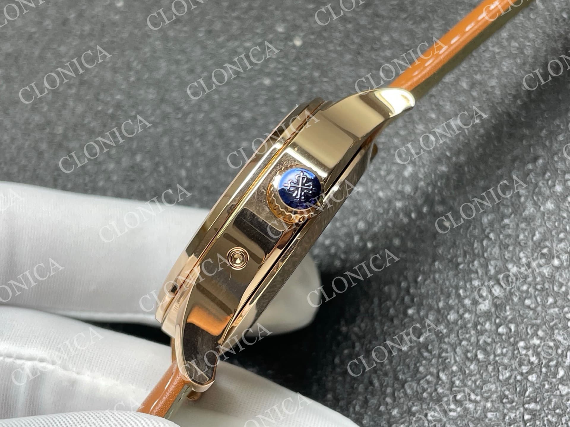 CALAVATRA TRAVEL TIME 5524 RG BROWN DIAL ON BROWN LEATHER STRAP — view 7