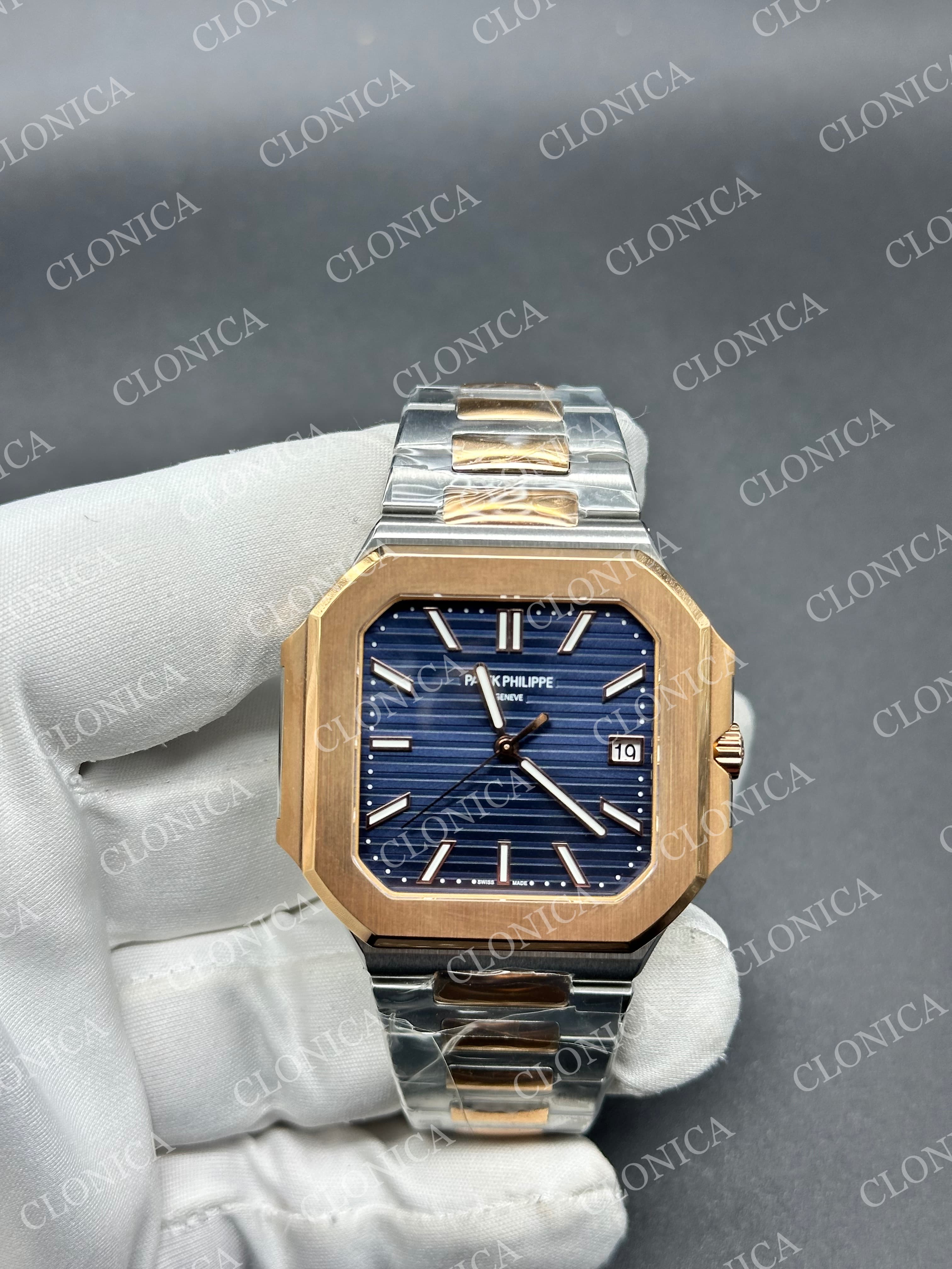 CUBITUS 5821 SS/RG BLUE DIAL ON SS/RG BRACELET — view 1