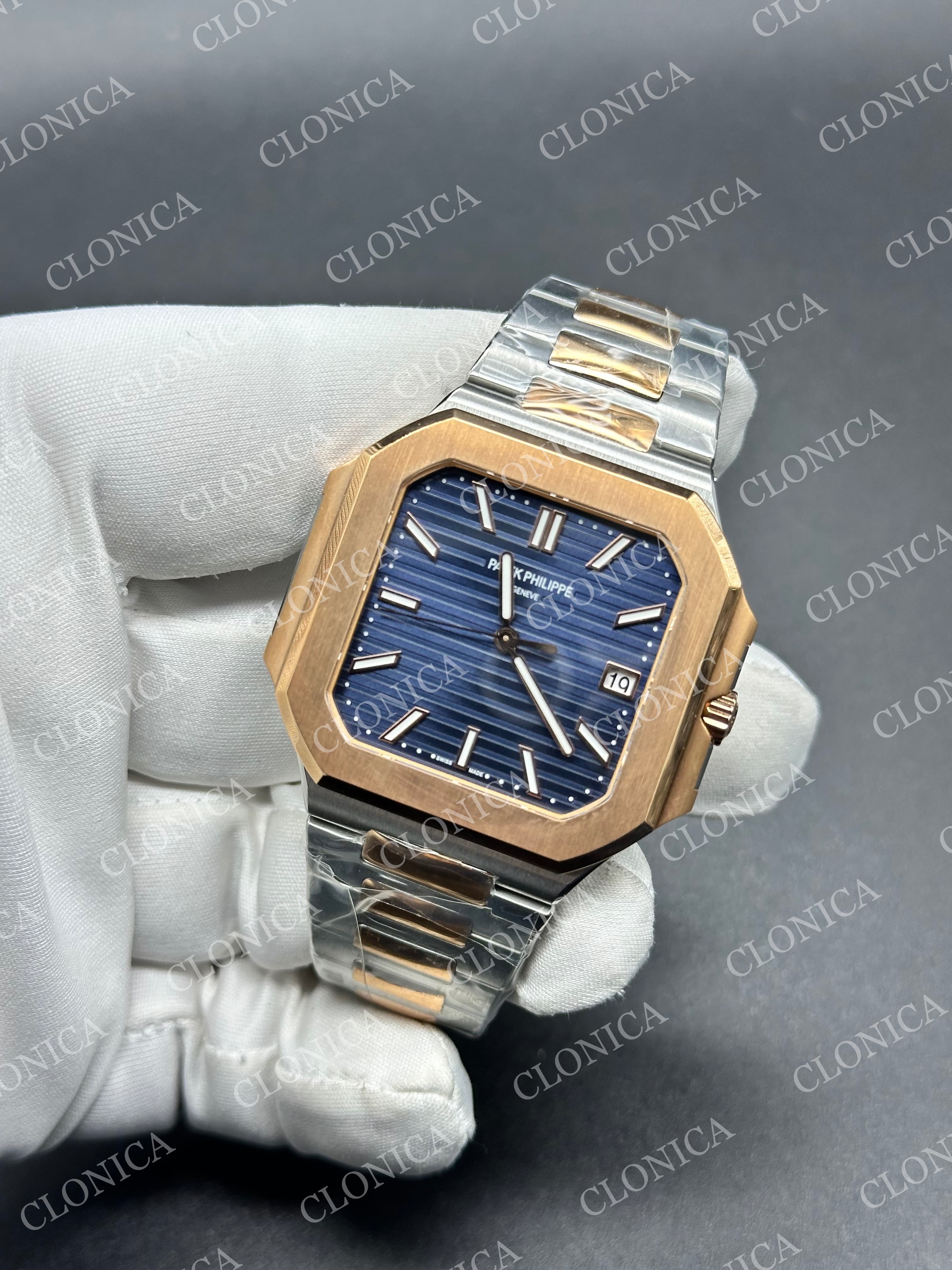 CUBITUS 5821 SS/RG BLUE DIAL ON SS/RG BRACELET — view 2