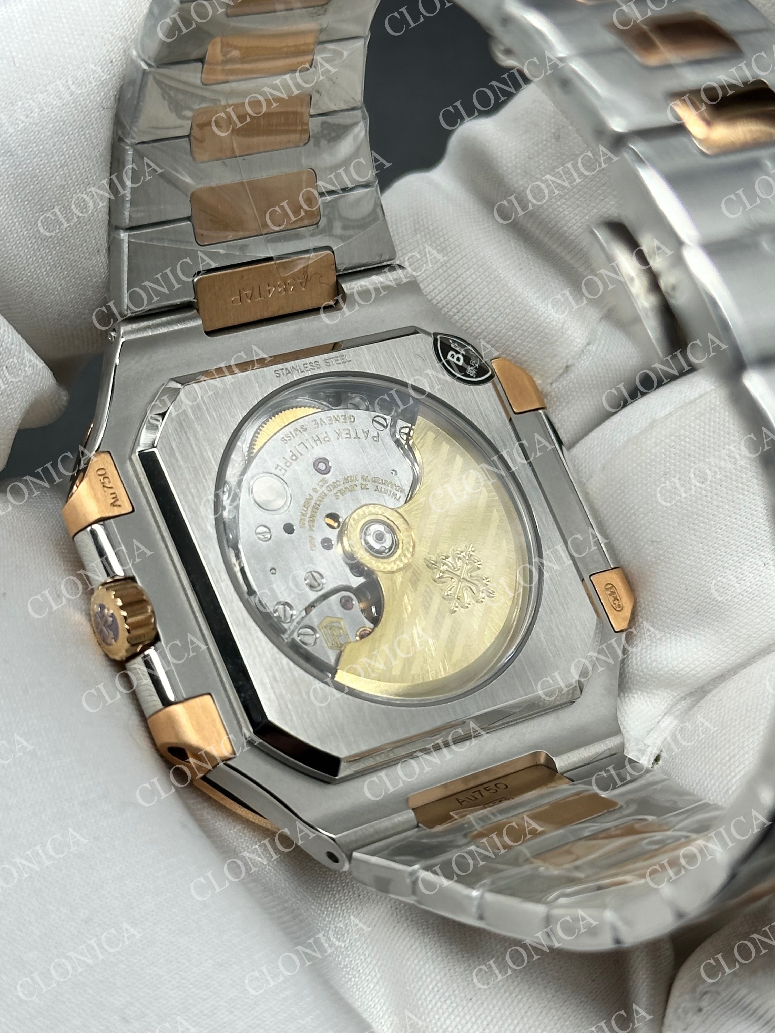 CUBITUS 5821 SS/RG BLUE DIAL ON SS/RG BRACELET — view 5