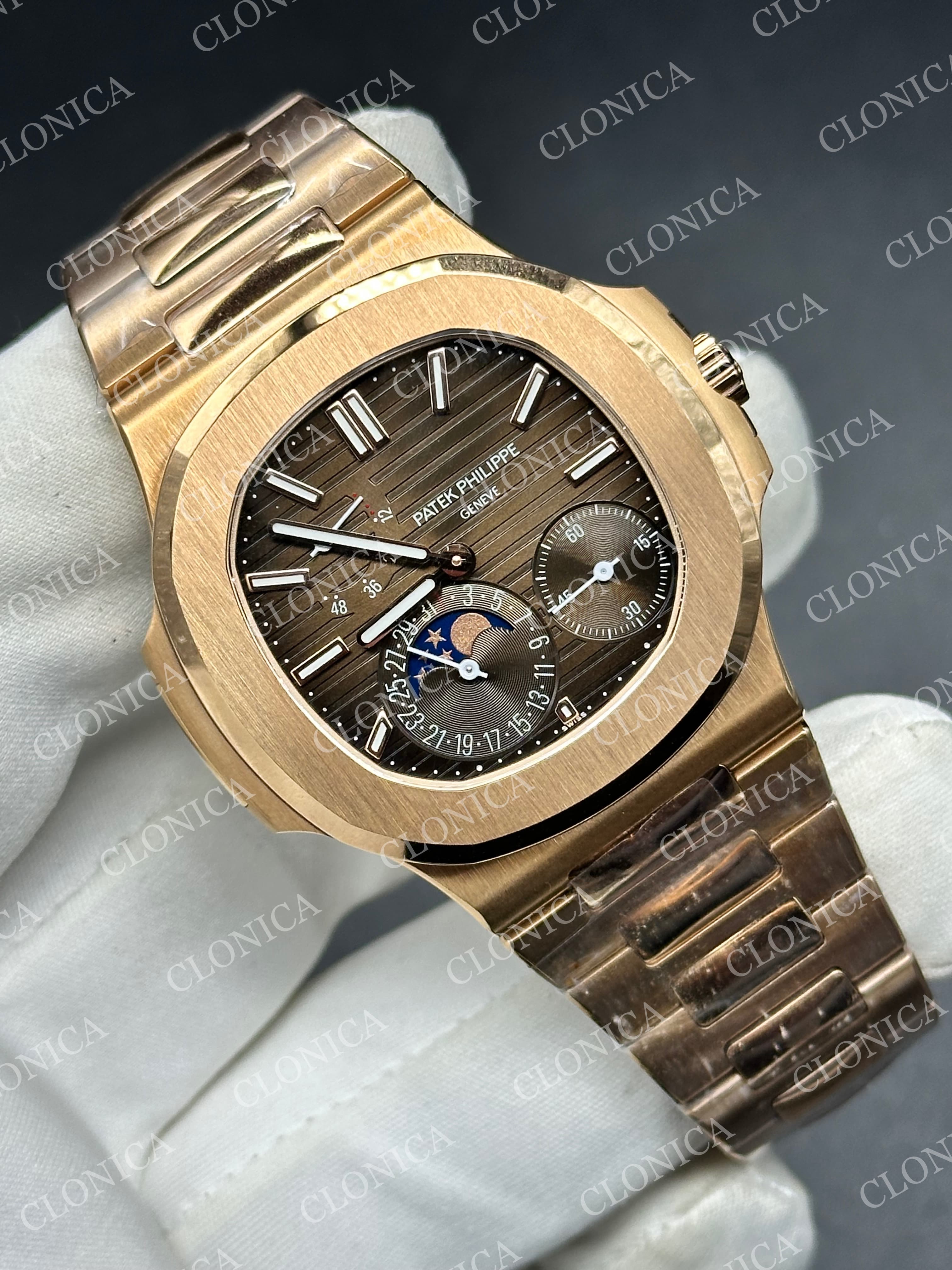 NAUTILUS 5712/1R RG BROWN DIAL ON RG BRACELET — view 2