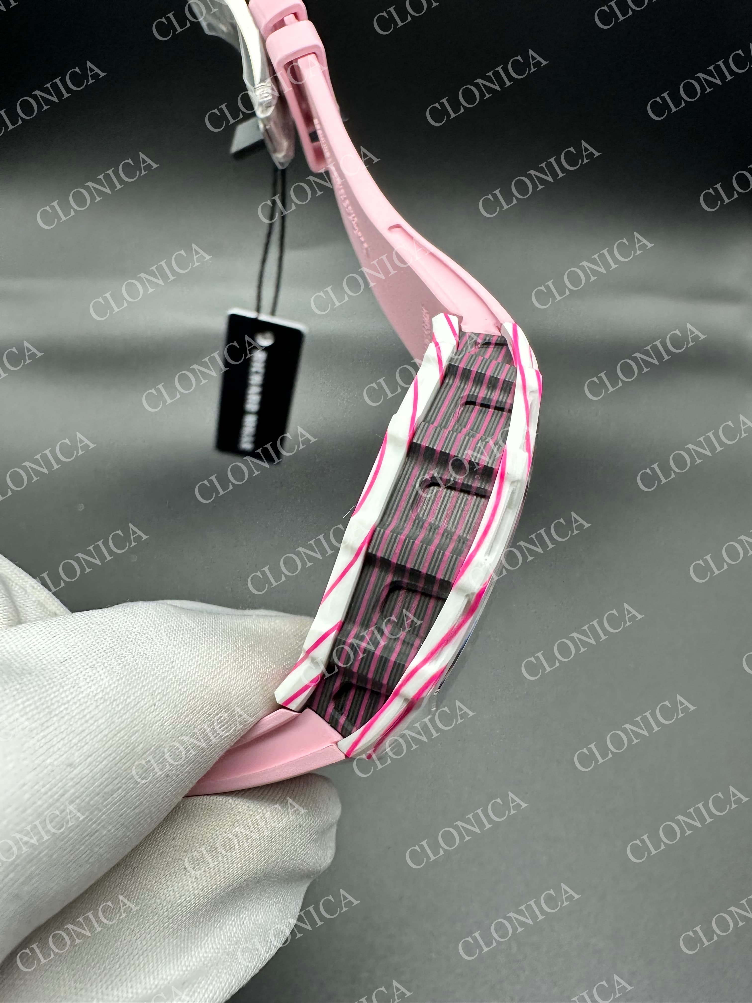 Richard mille RM038-02 WHITE CARBON TOURBULLION PINK STRAP — view 5