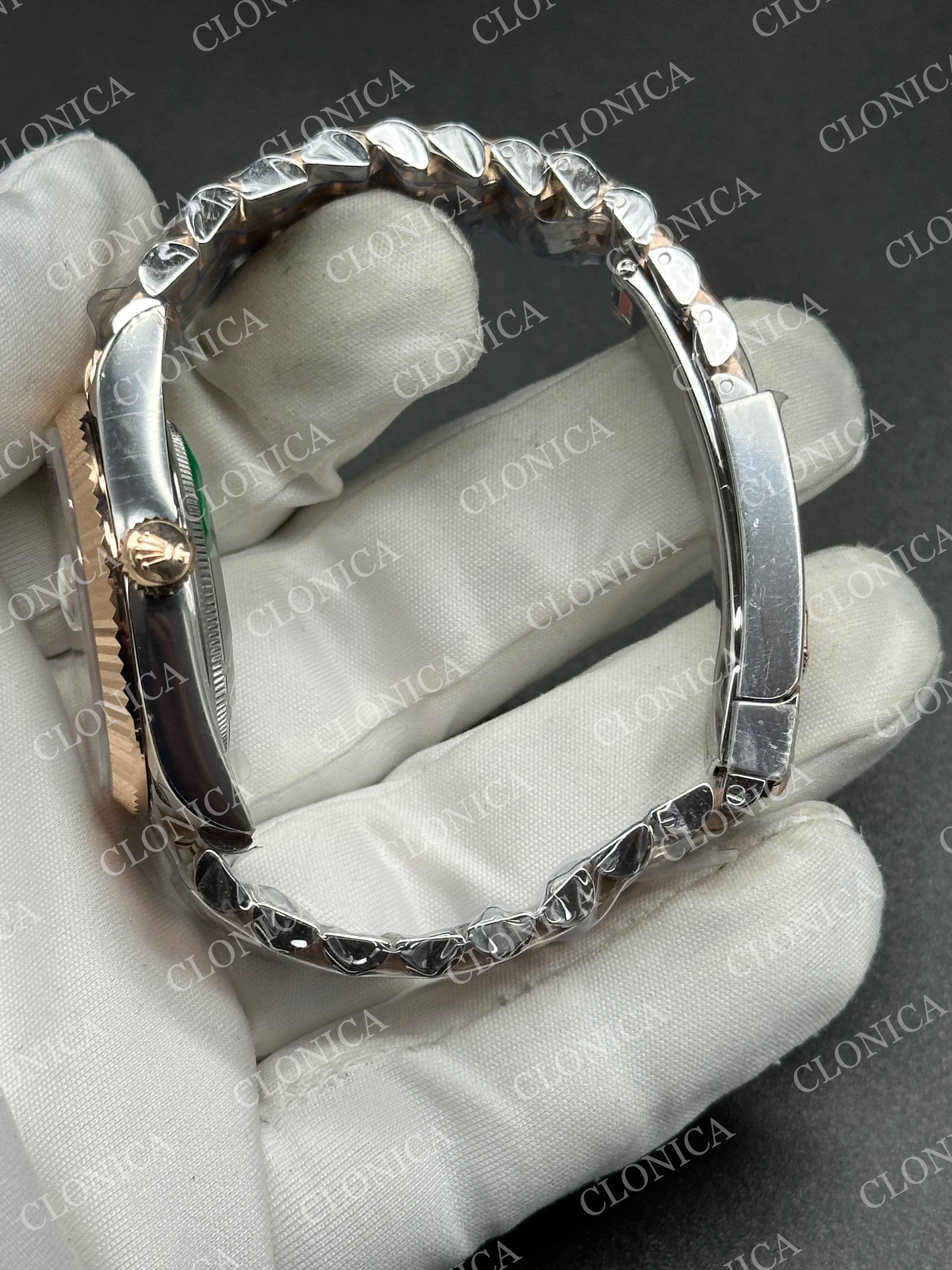 DATEJUST 36 SS 126231 904L SS/RG SILVER PEARL DIAL STICK MARKERS ON JUBILEE BRACELET DD3235 — view 4