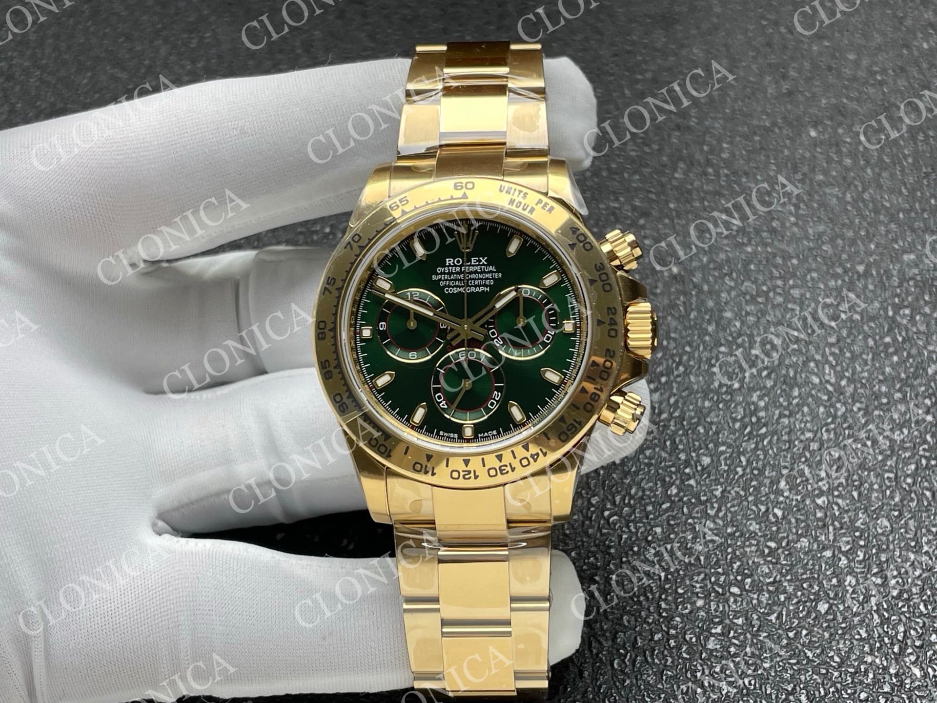 DAYTONA GAIN WEIGHT YG GREEN DIAL ON YG BRACELET 4130 — view 1