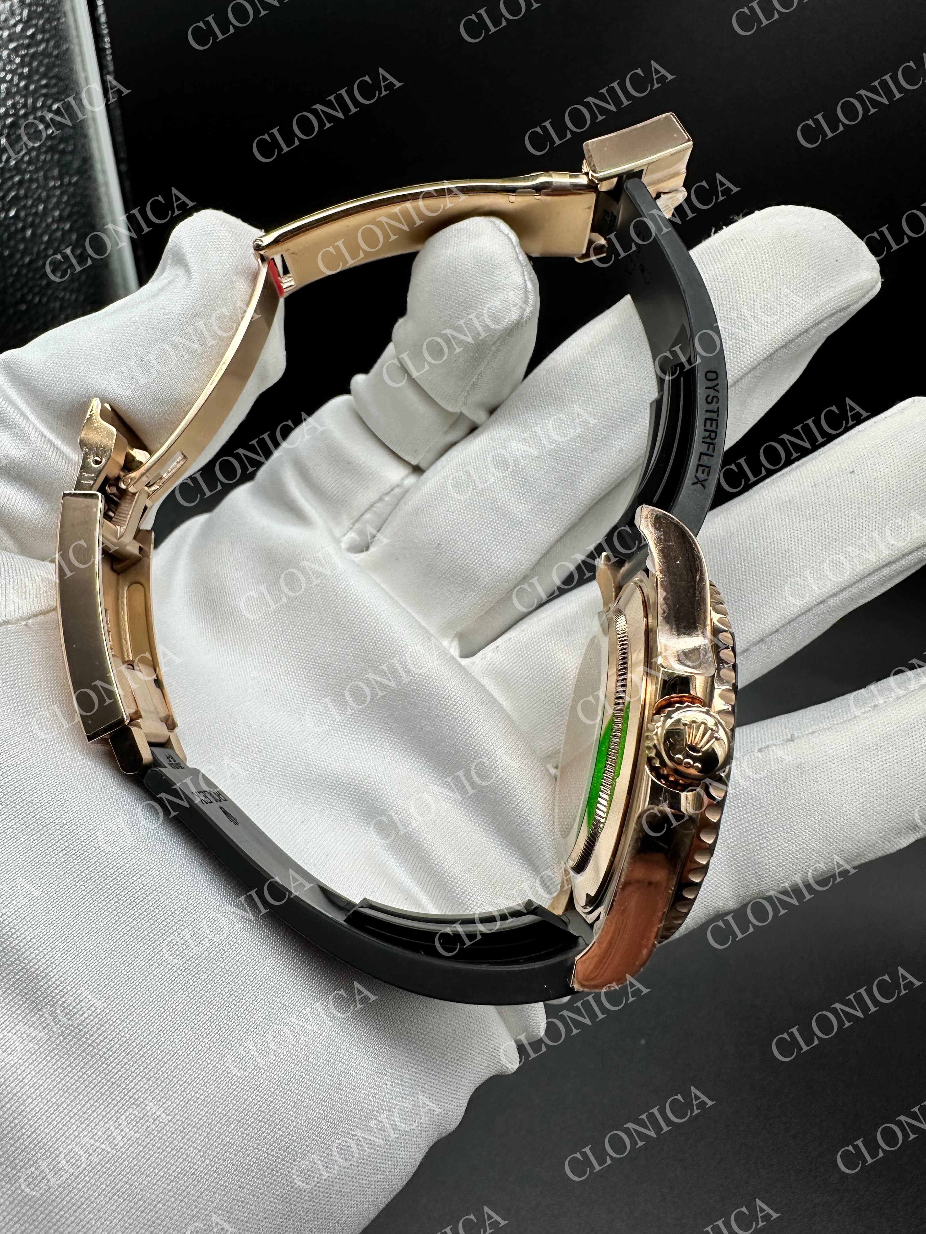 YACHT-MASTER 126655 3D BLACK CERAMIC BEZEL ON BLACK RUBBER STRAP DD3235 — view 7