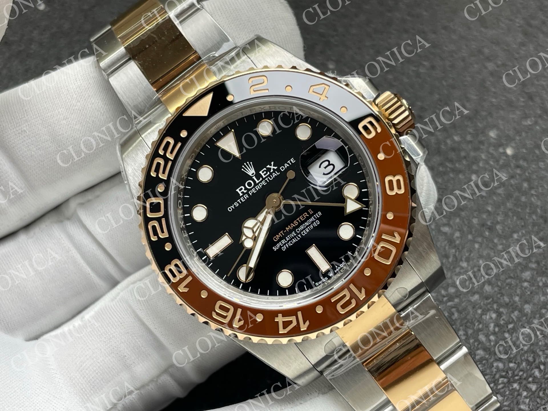 GMT MASTER II 126711 CHNR 904L SS ON SS/RG BRACELET DD3285 — view 2