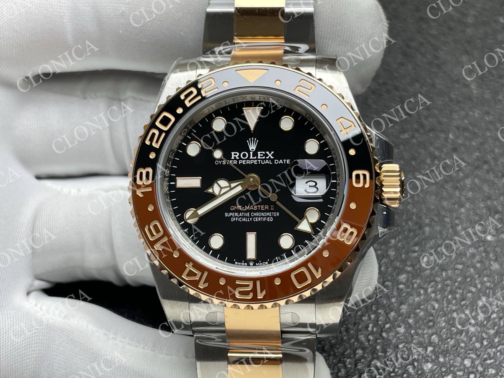 GMT MASTER II 126711 CHNR 904L SS ON SS/RG BRACELET DD3285 — view 3