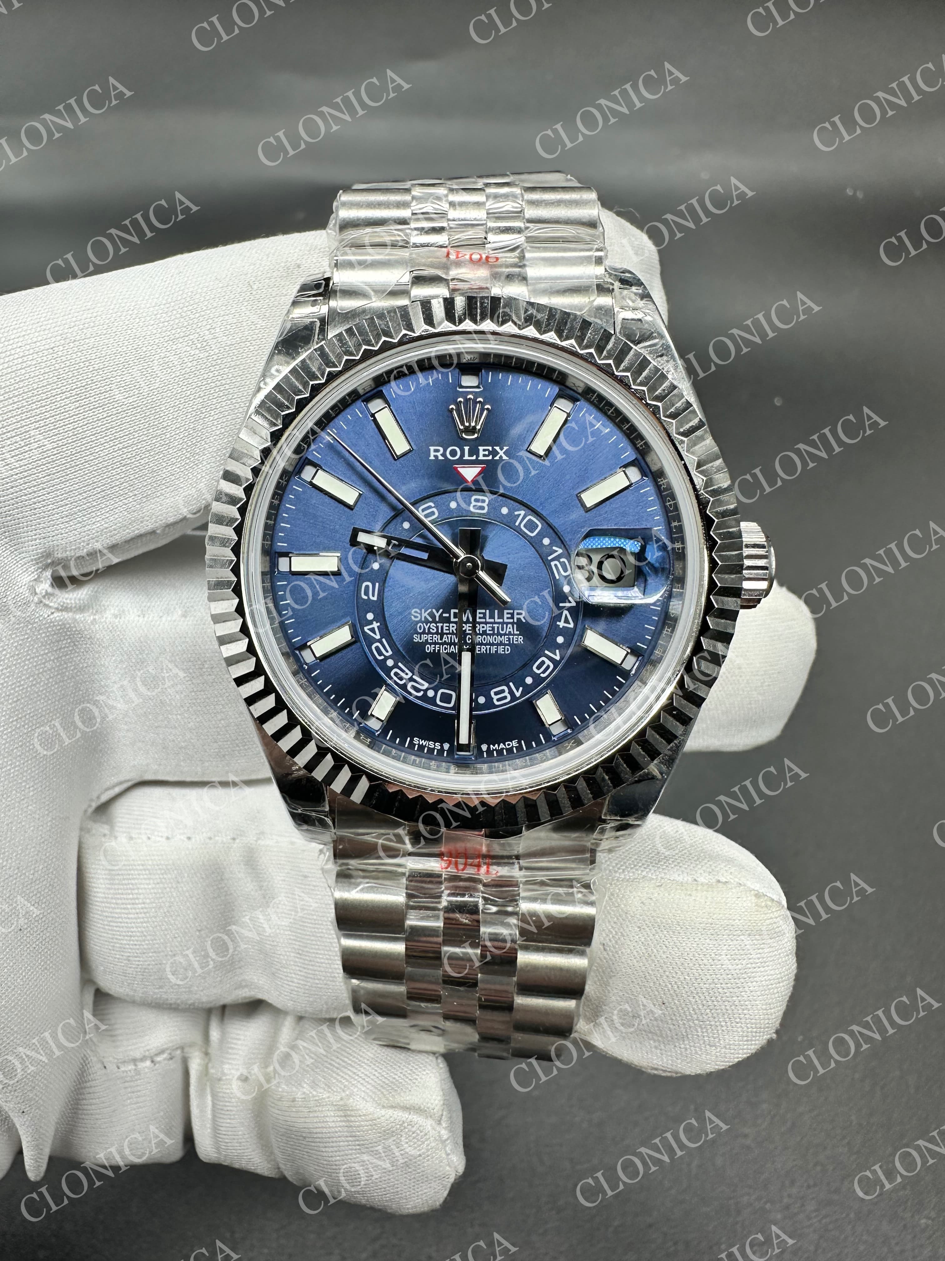 SKYDWELLER 336934 SS BLUE DIAL ON SS JUBILEE BRACELET — view 1