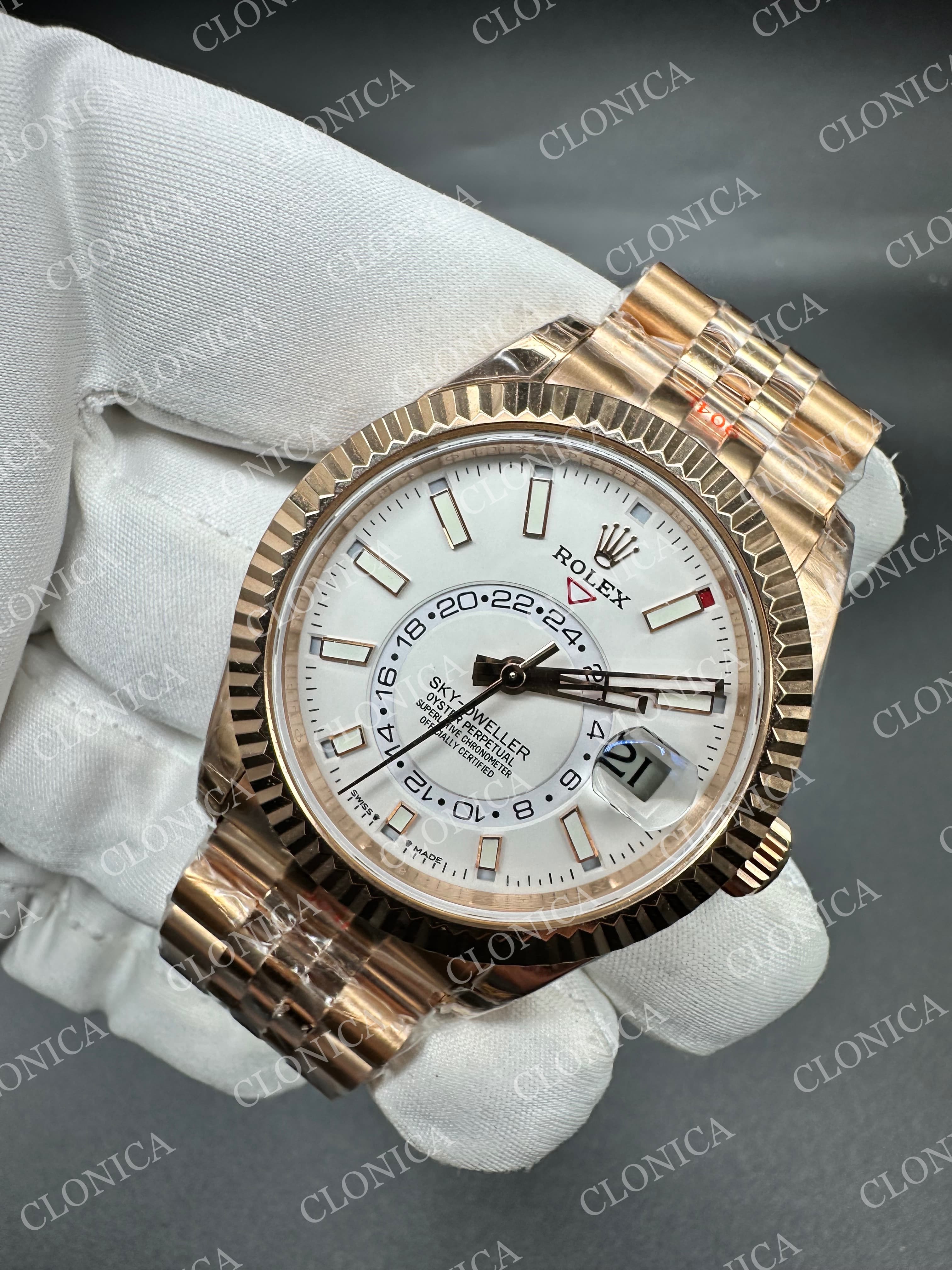 SKYDWELLER 336935 RG WHITE DIAL ON RG JUBILEE BRACELET — view 2