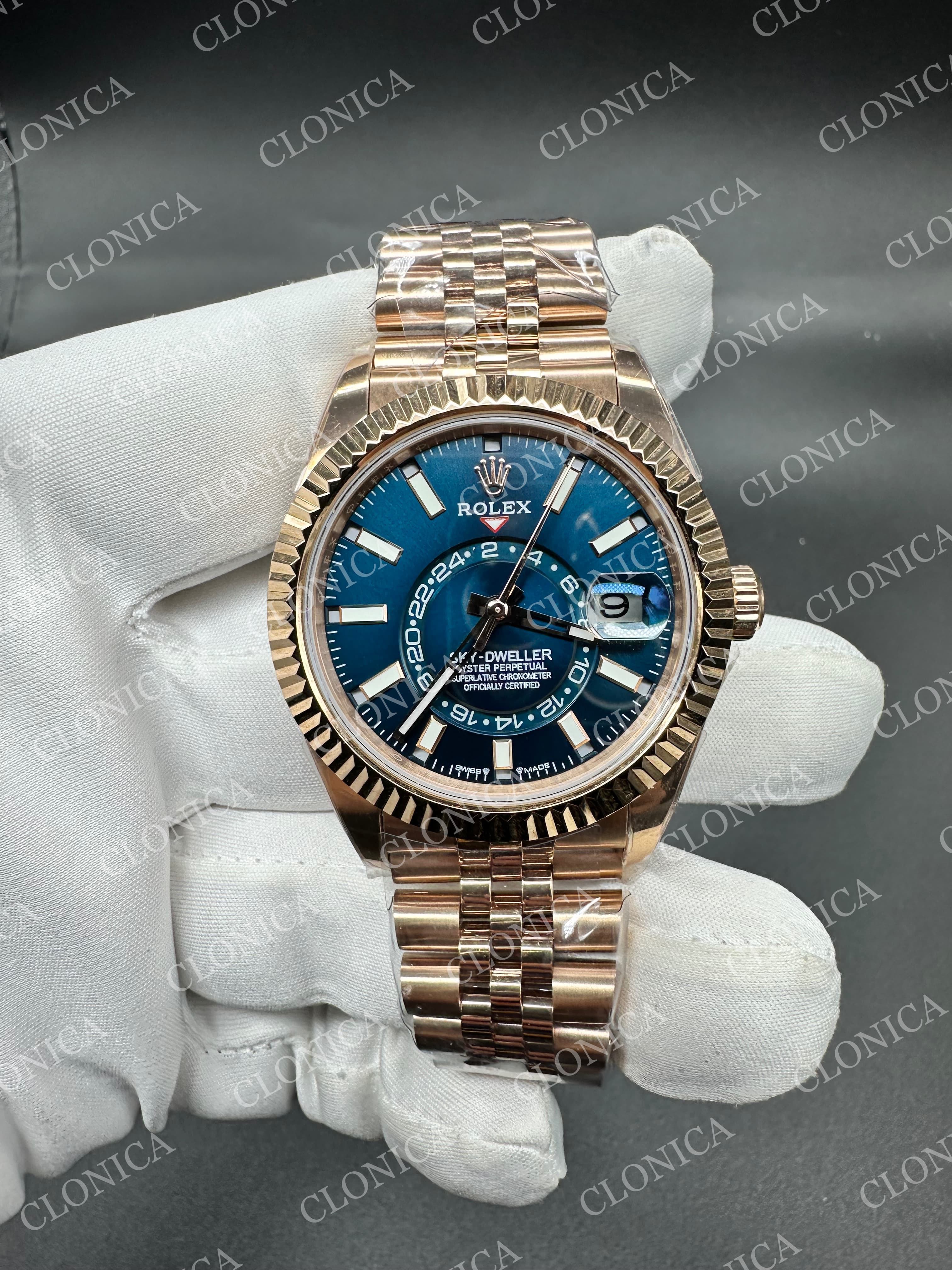 SKYDWELLER 336935 RG WHITE DIAL ON RG JUBILEE BRACELET ( WEIGHTED ) — view 1