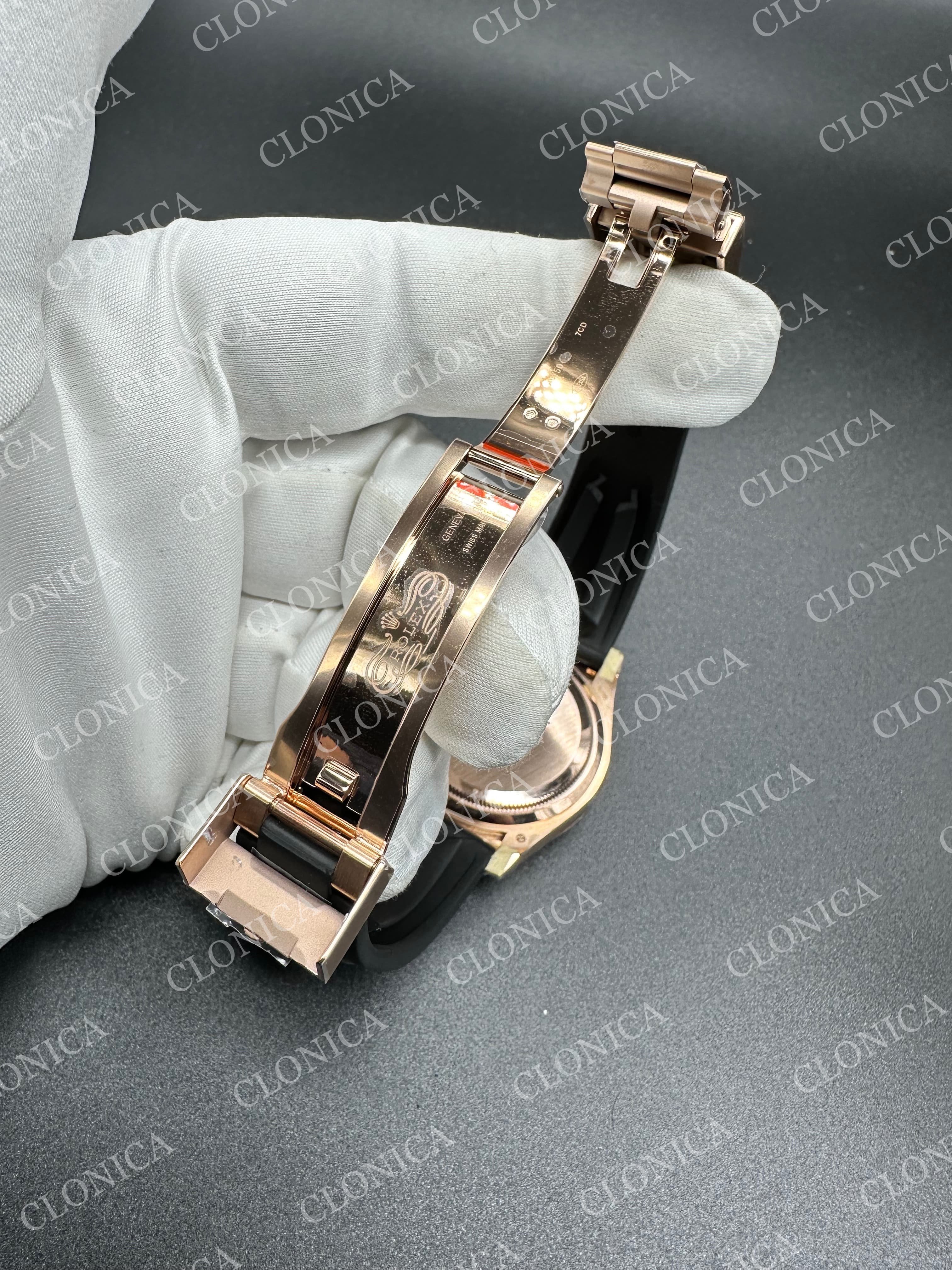 DAYTONA 126515 RG GAIN WEIGHT BROWN DIAL BLACK SUBDIAL ON OYSTERFLEX STRAP — view 6