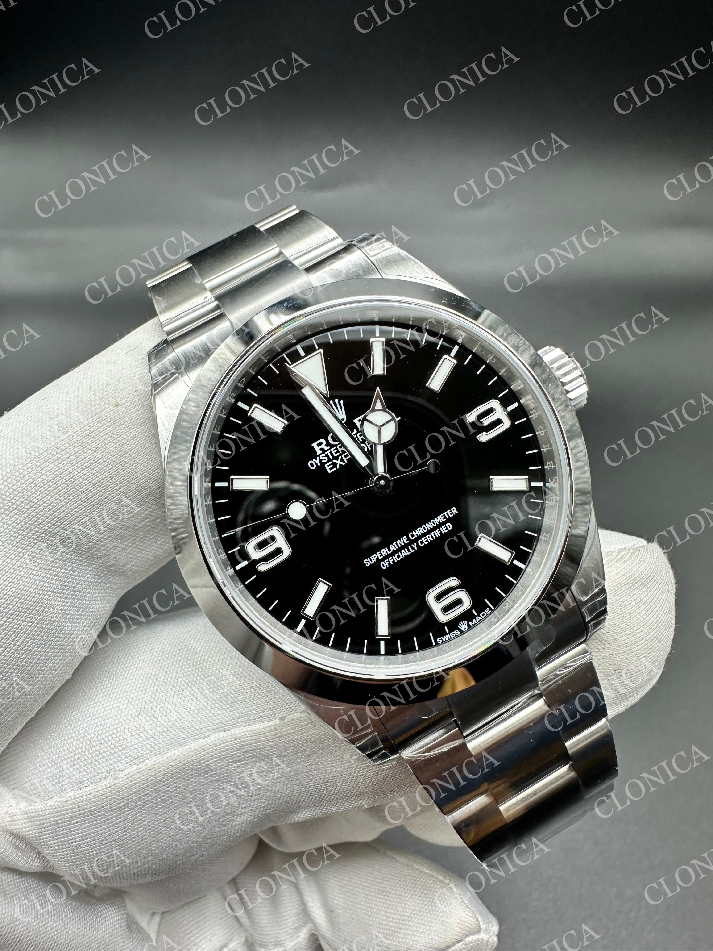 EXPLORER 124270 40MM 904L SS BLACK DIAL ON 904L SS BRACELET — view 2