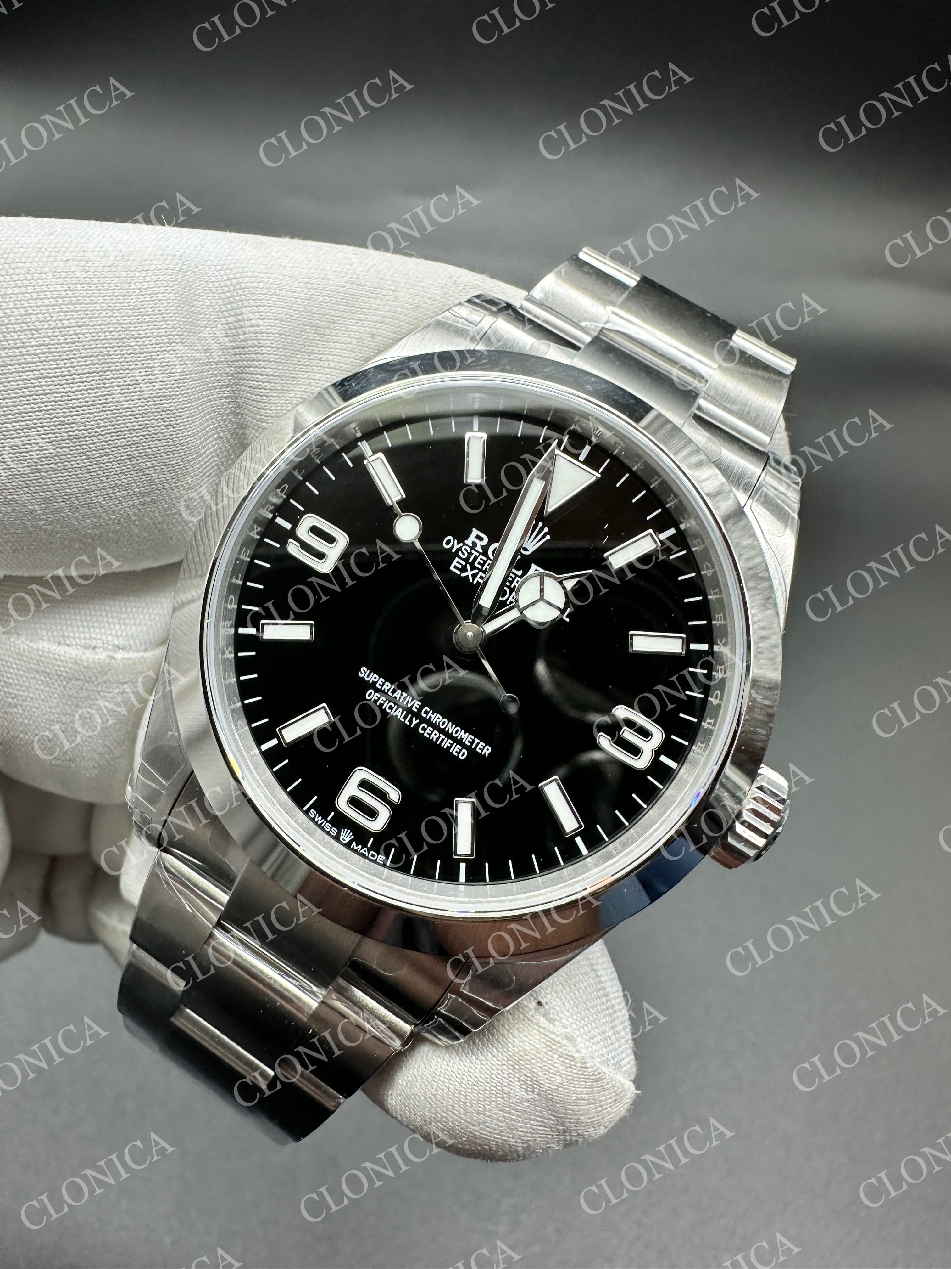 EXPLORER 124270 40MM 904L SS BLACK DIAL ON 904L SS BRACELET — view 3