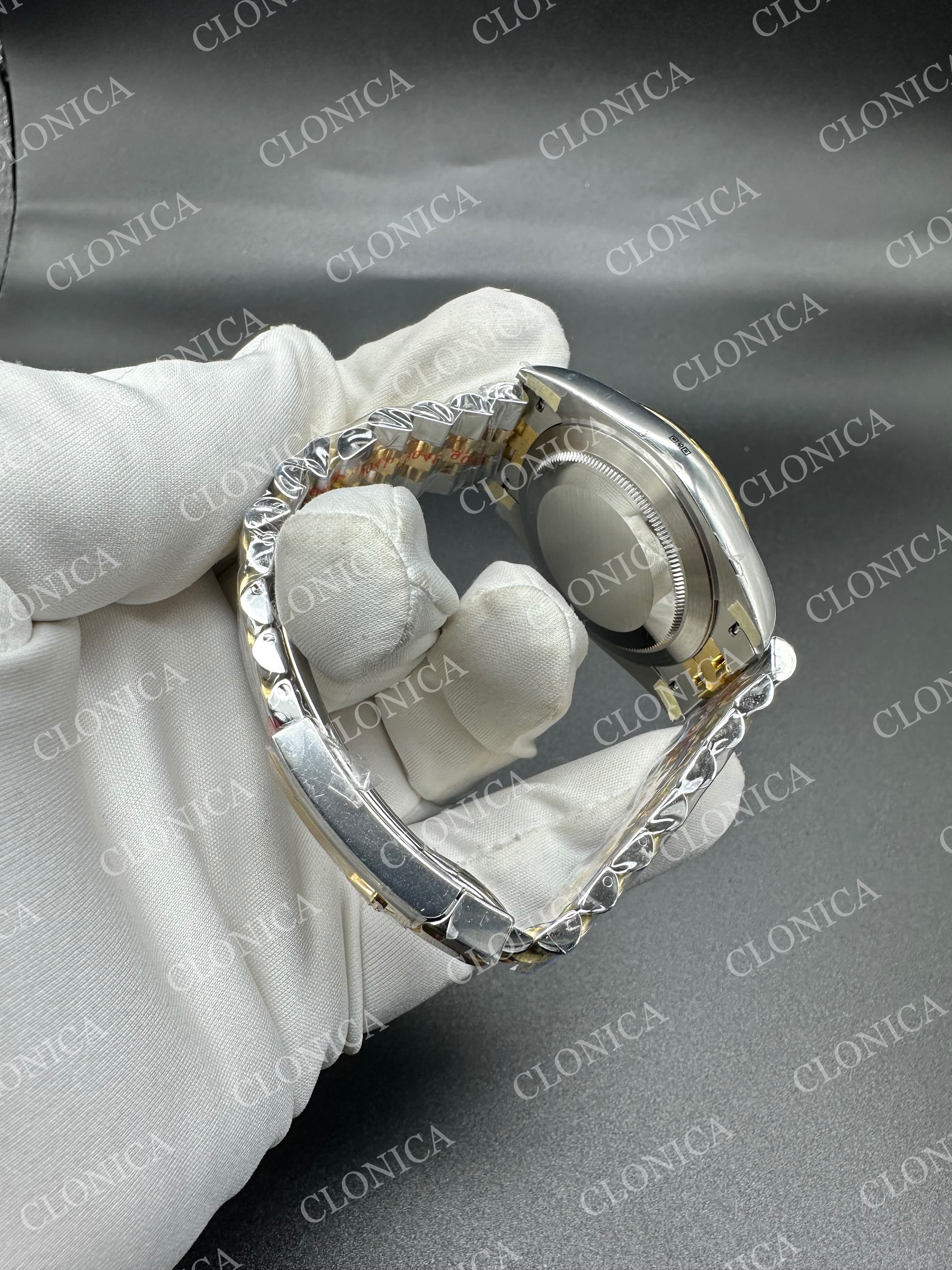 DATEJUST 41MM 126331 904 SS/YG GOLD DIAL STICK MARKER ON JUBILEE BRACELET — view 5