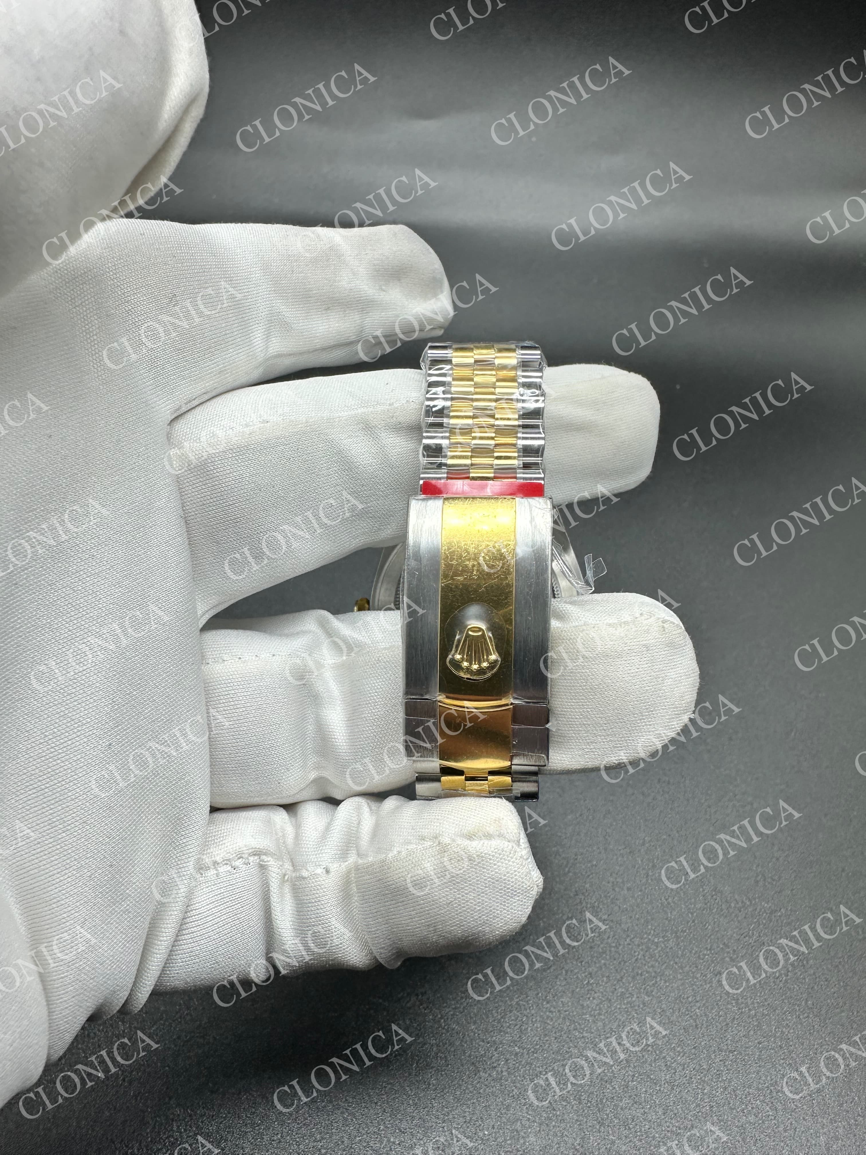 DATEJUST 41MM 126331 904 SS/YG GOLD DIAL STICK MARKER ON JUBILEE BRACELET — view 6