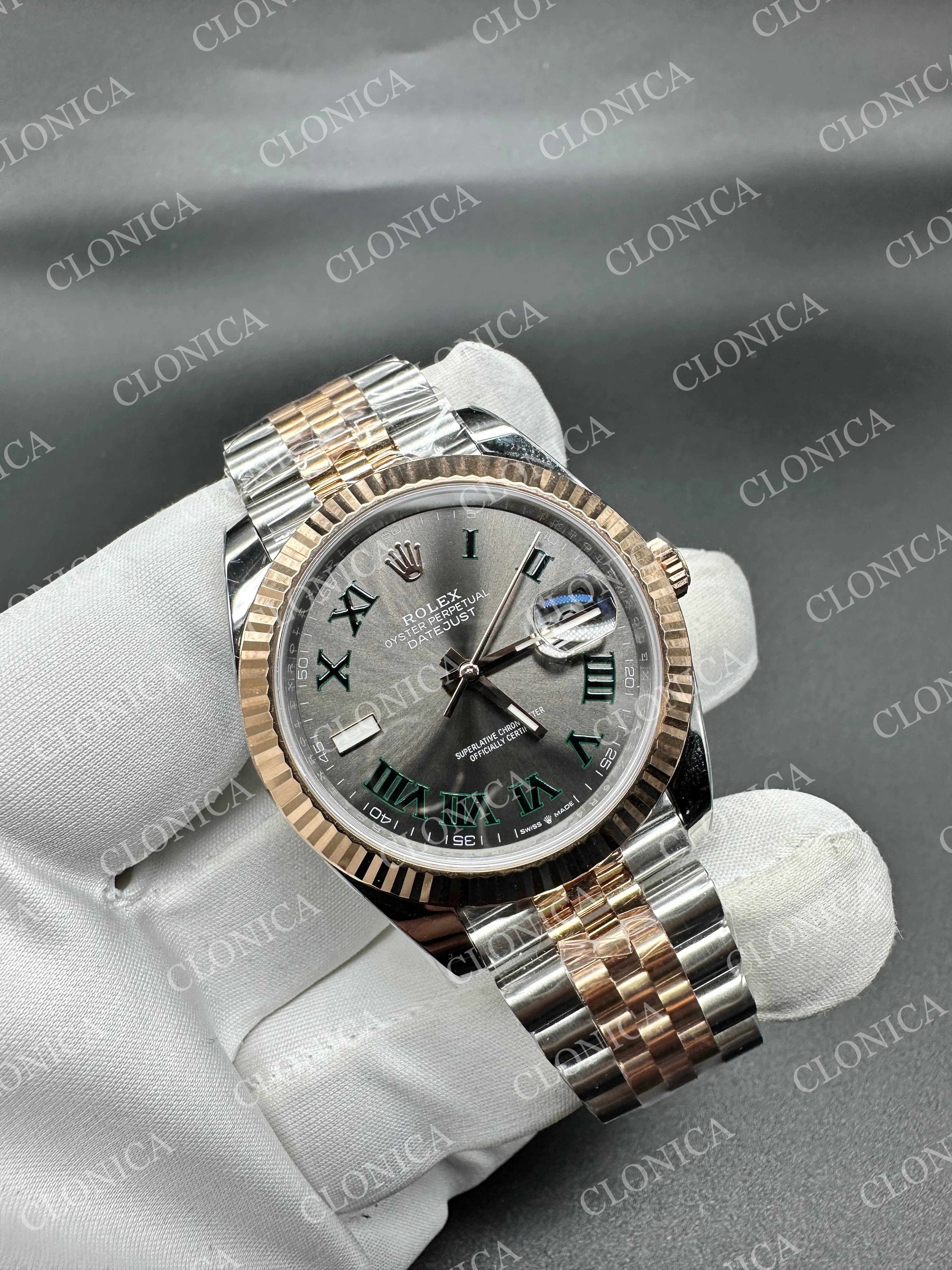 DATEJUST 41MM 126331 904 SS/RG GRAY DIAL ROMAN MARKER ON JUBILEE BRACELET — view 2