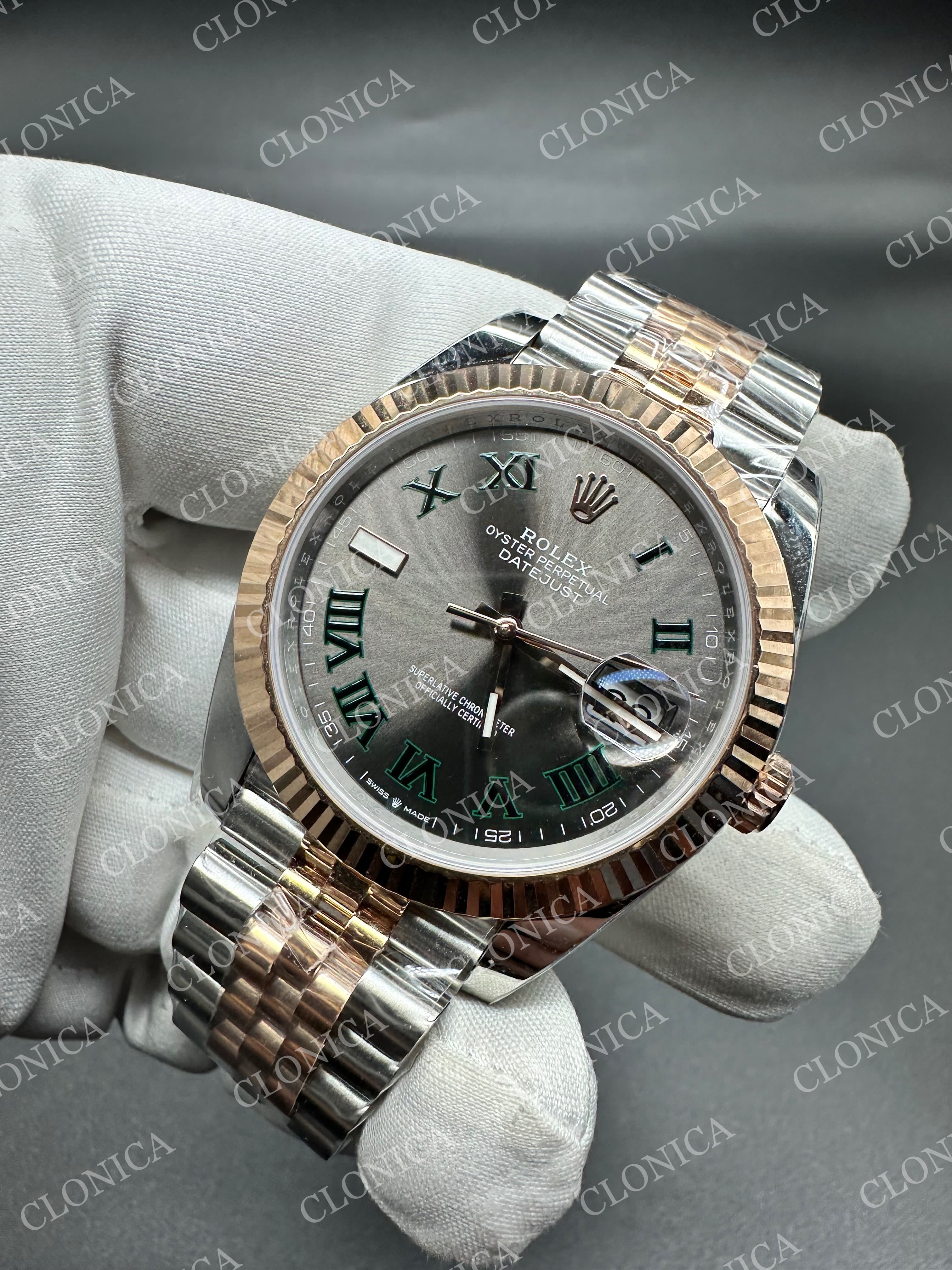 DATEJUST 41MM 126331 904 SS/RG GRAY DIAL ROMAN MARKER ON JUBILEE BRACELET — view 3