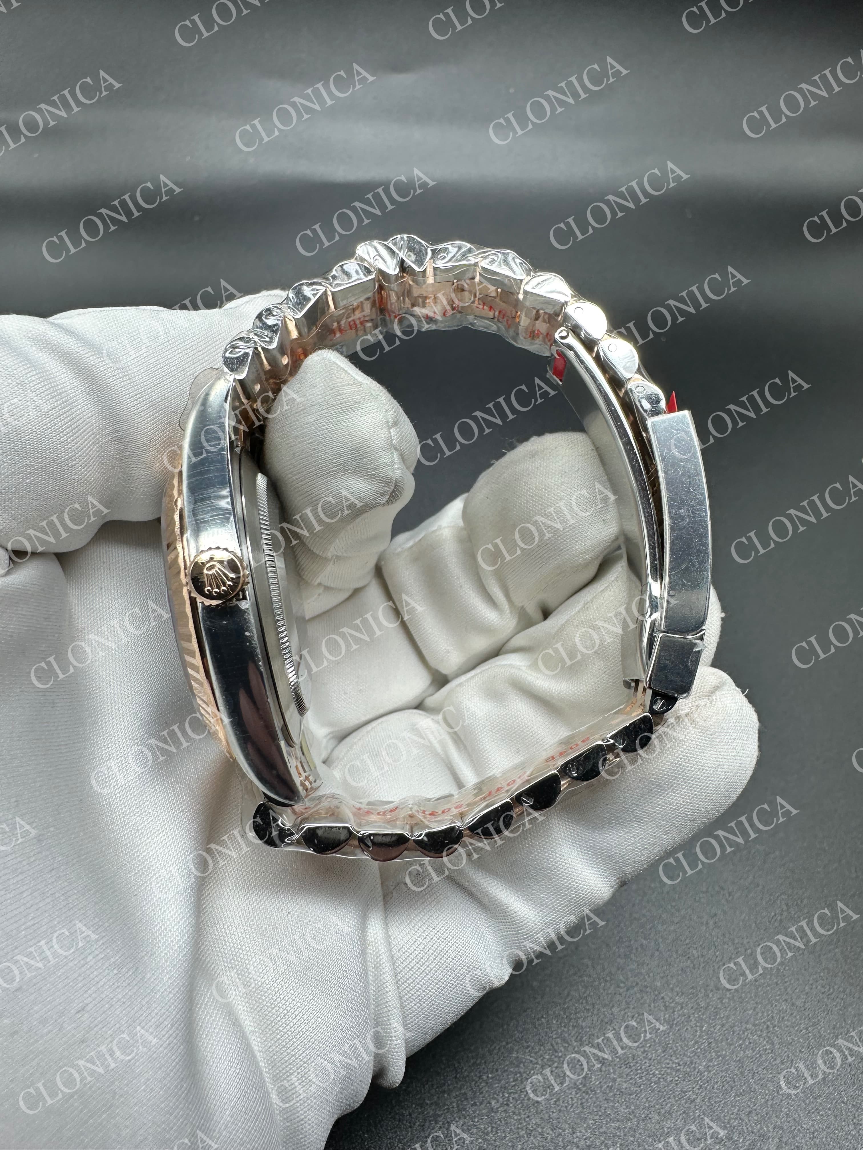 DATEJUST 41MM 126331 904 SS/RG GRAY DIAL ROMAN MARKER ON JUBILEE BRACELET — view 4