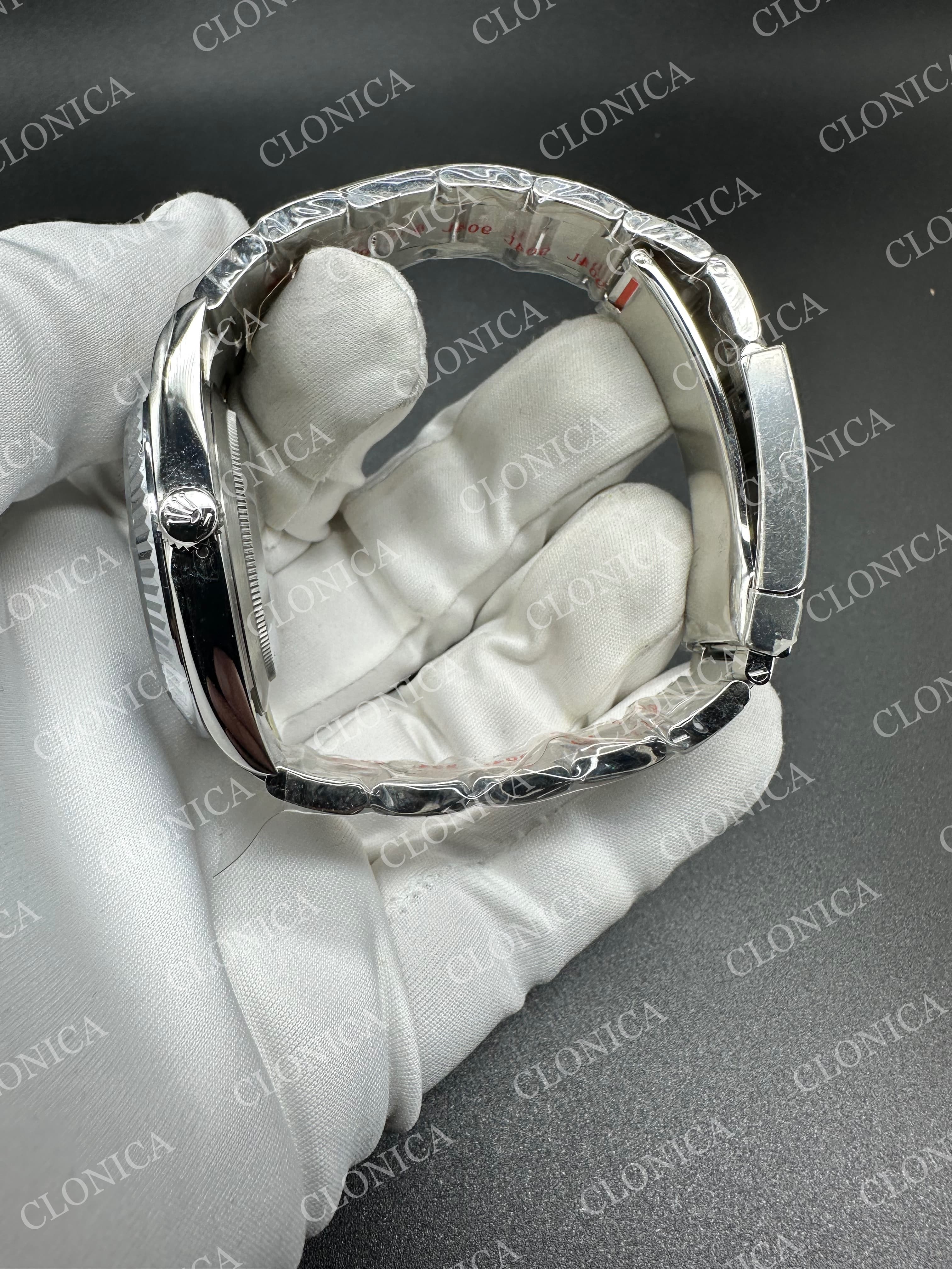 DATEJUST 41 126334 904L SS BLUE FLUTED DIAL STICK MARKER ON OYSTER BRACELET DD3235 — view 4