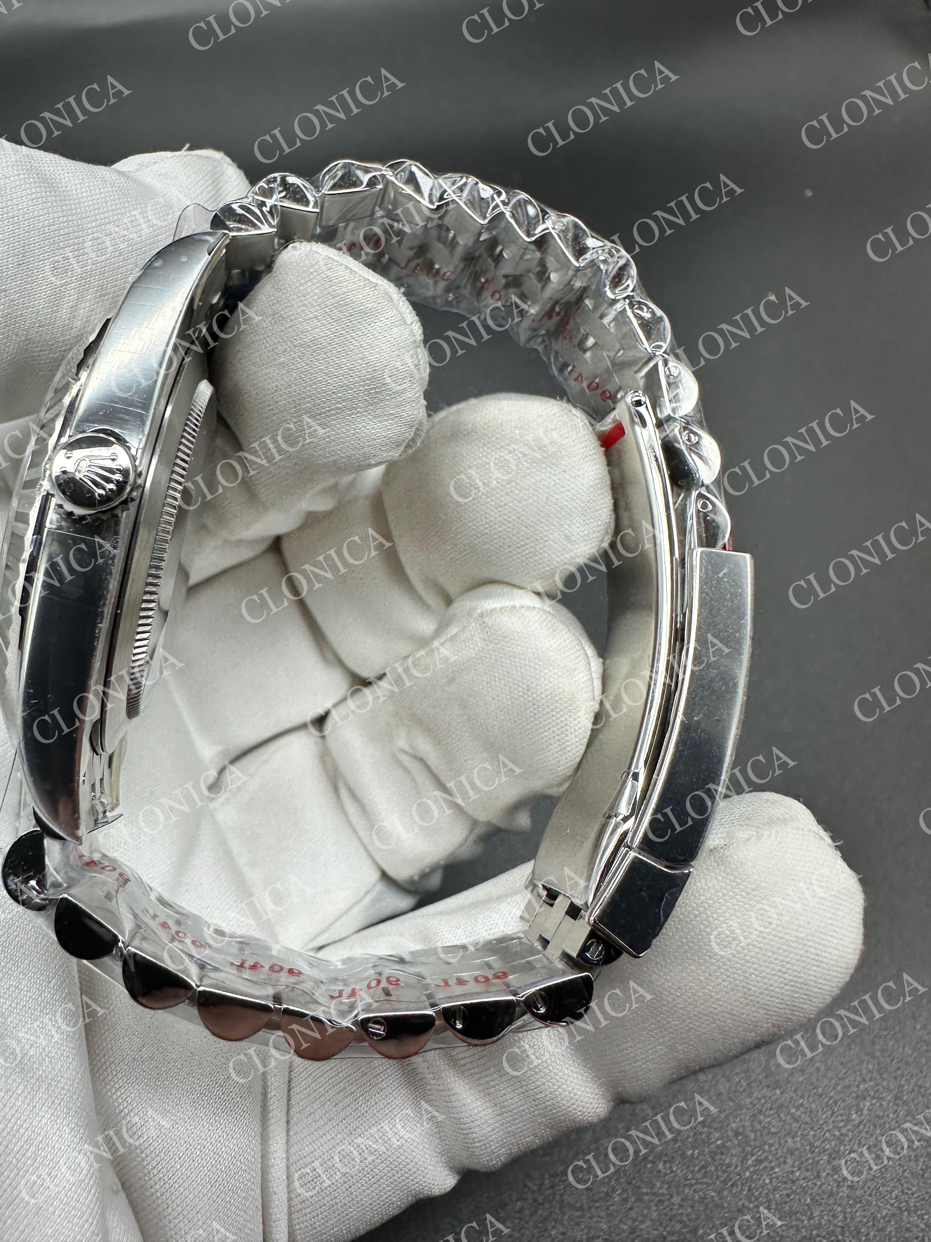 DATEJUST 41 126334 904L SS GREEN DIAL STICK MARKER ON JUBILEE BRACELET — view 4