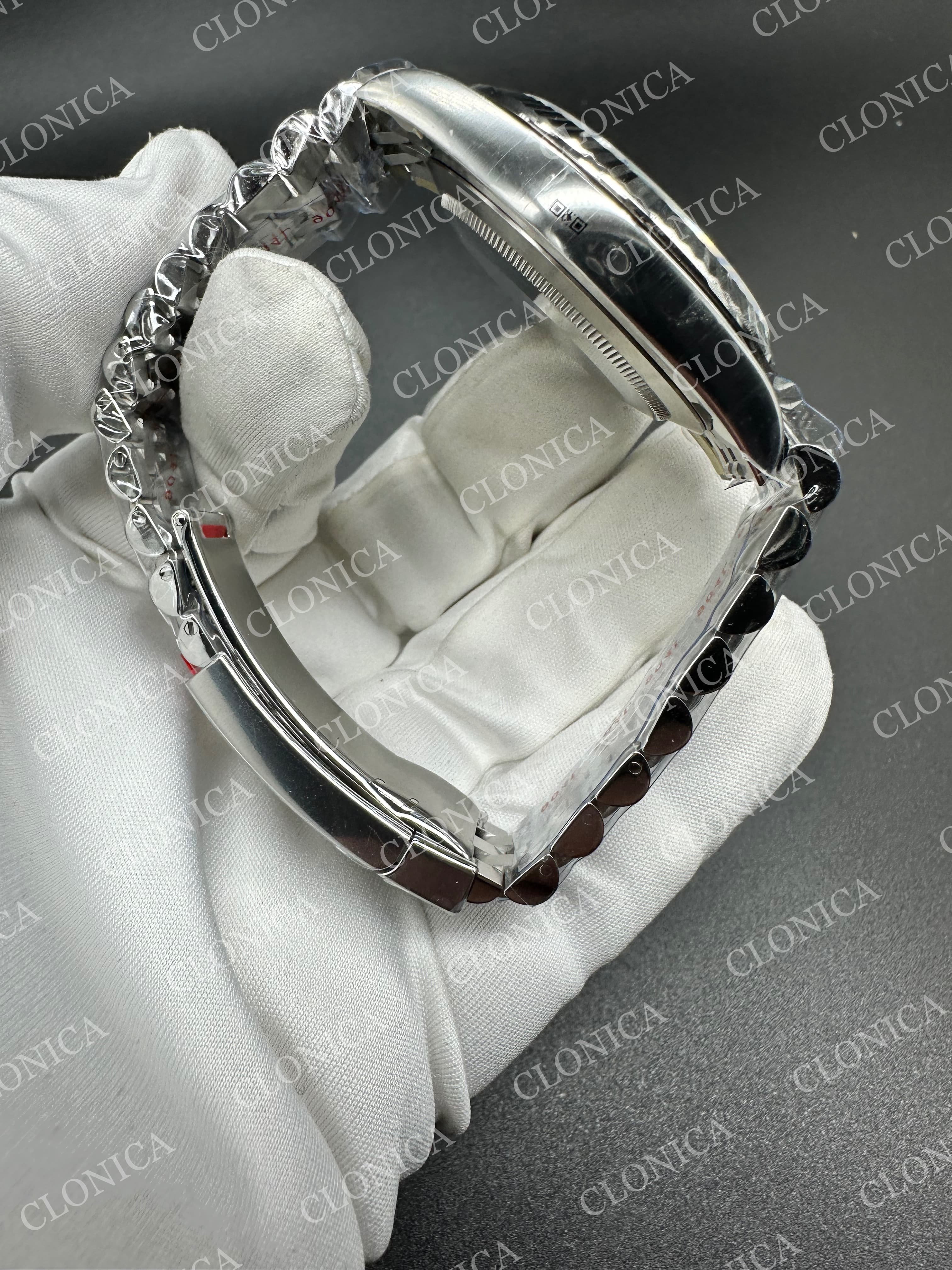 DATEJUST 41 126334 904L SS GREEN DIAL STICK MARKER ON JUBILEE BRACELET — view 5