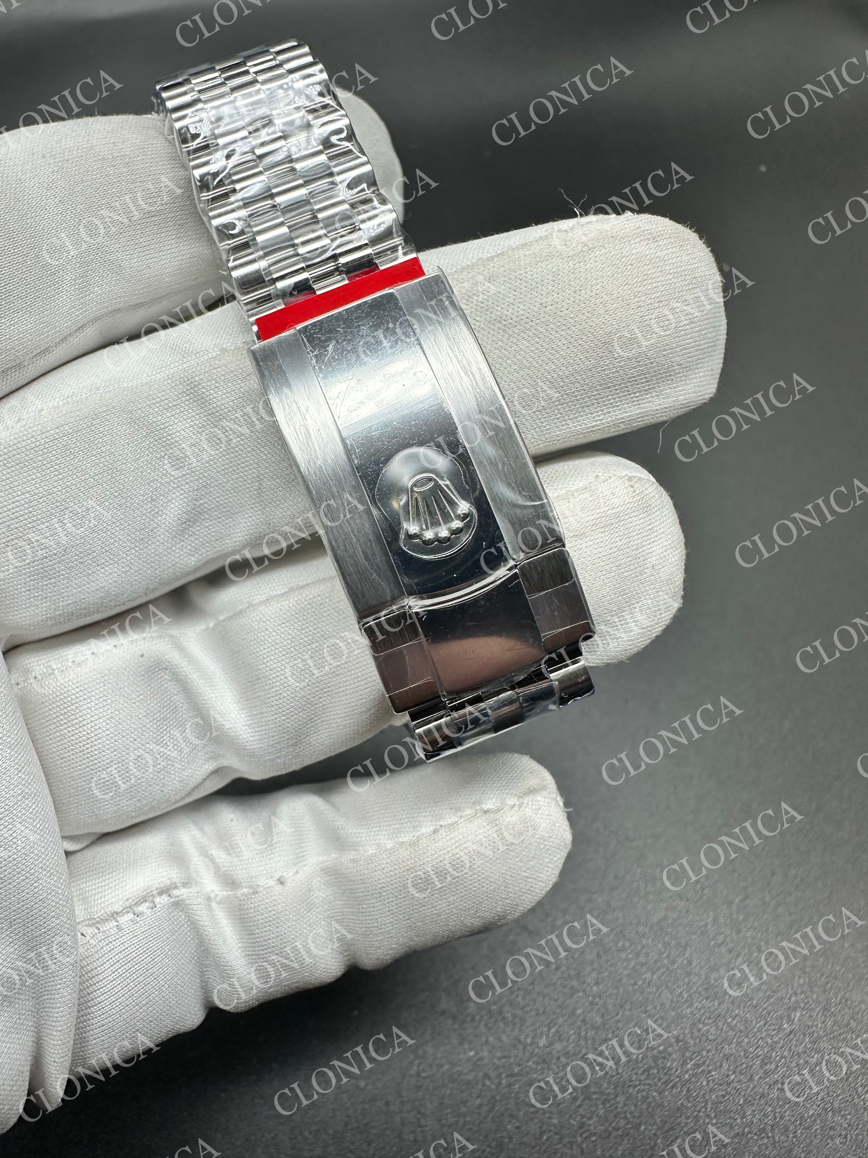 DATEJUST 41 126334 904L SS GREEN DIAL STICK MARKER ON JUBILEE BRACELET — view 6