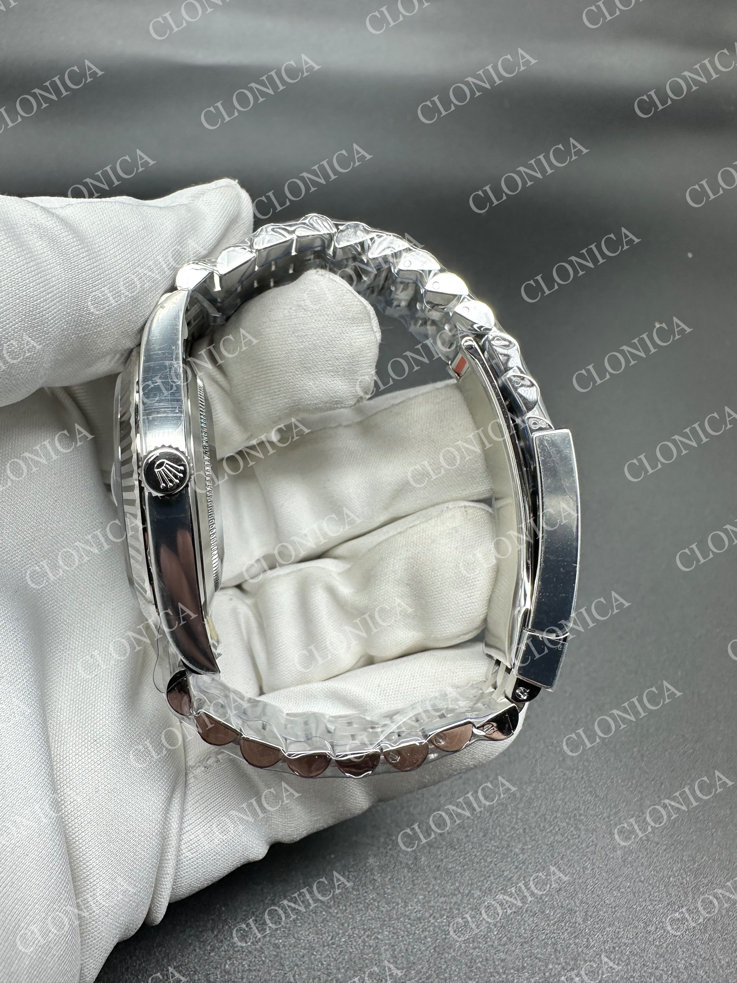 DATEJUST 41 126334 904L SS GRAY DIAL STICK MARKER ON JUBILEE BRACELET — view 4