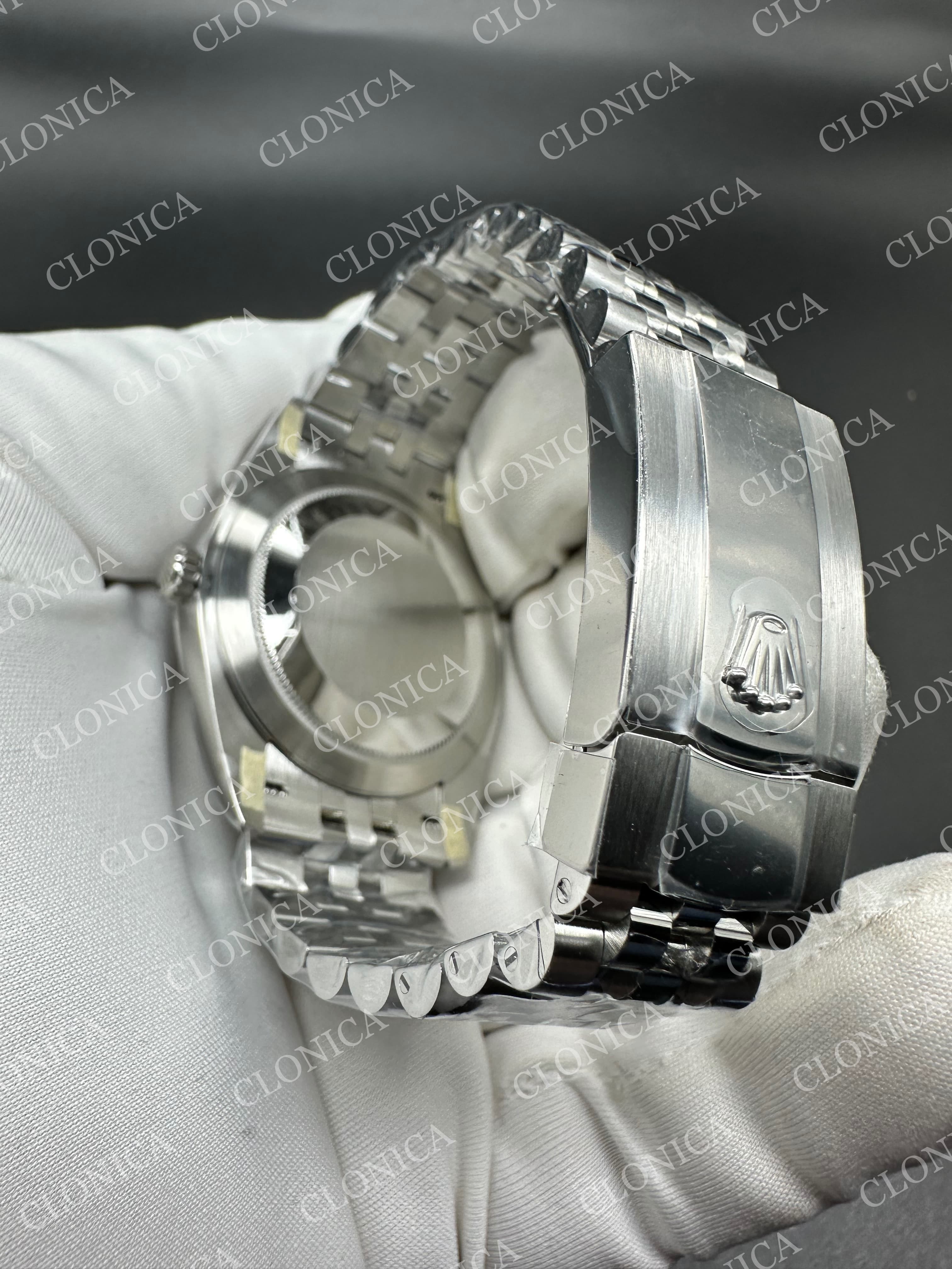 DATEJUST 41 126334 904L SS GRAY DIAL STICK MARKER ON JUBILEE BRACELET — view 5