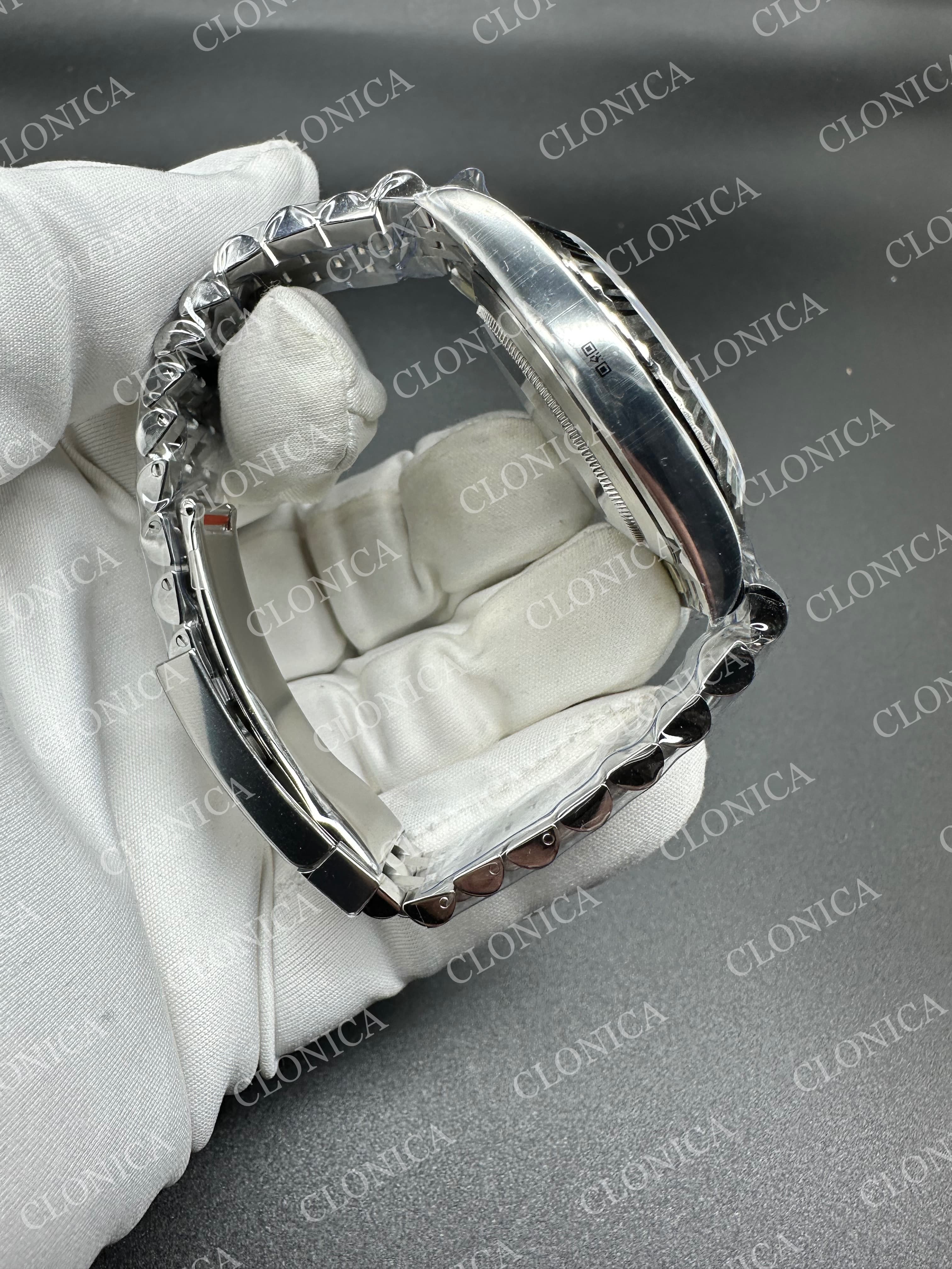 DATEJUST 41 126334 904L SS GRAY DIAL STICK MARKER ON JUBILEE BRACELET — view 6