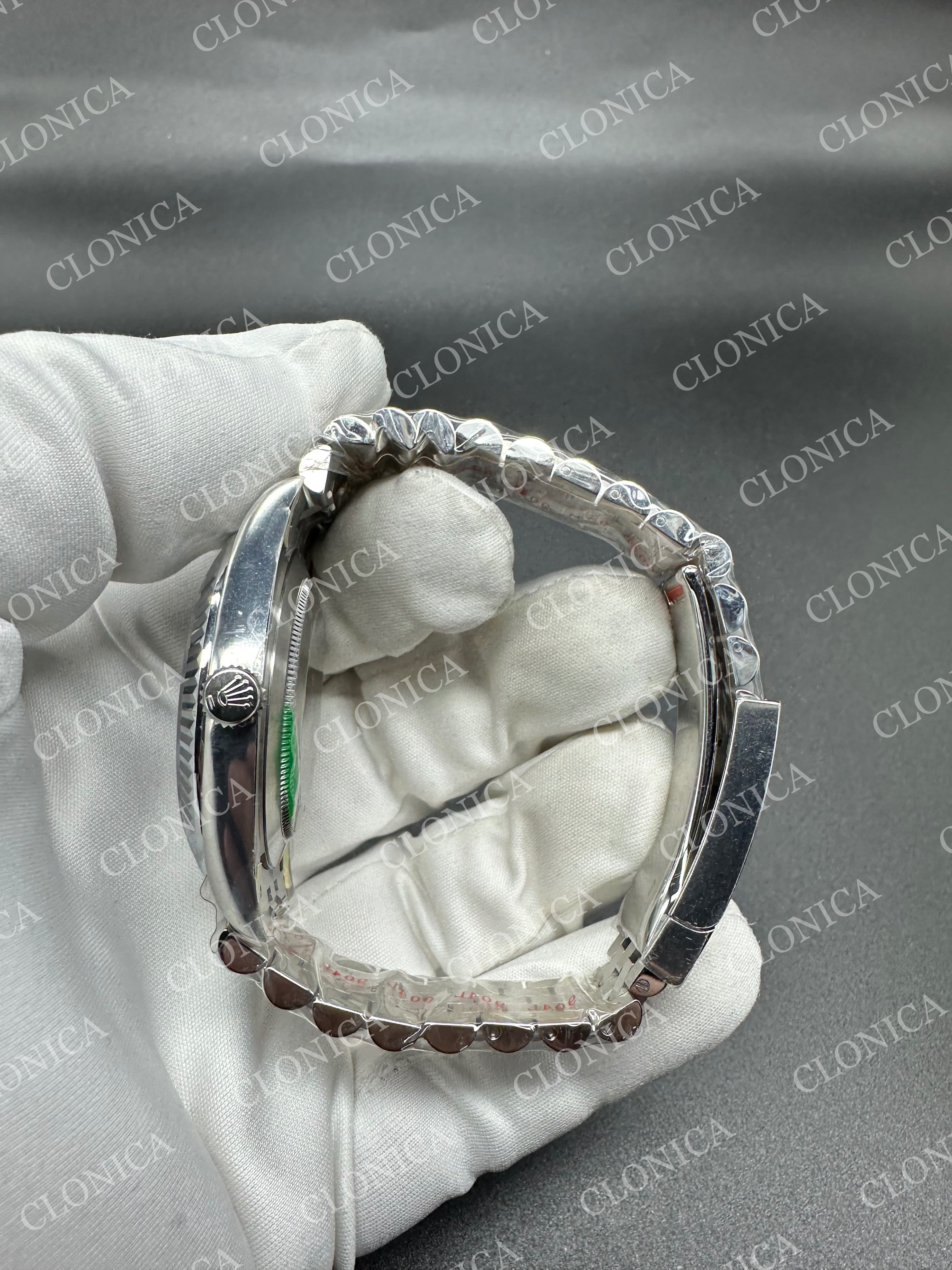 DATEJUST 41 126334 904L SS BLUE DIAL DIAMOND MARKER ON JUBILEE BRACELET — view 4