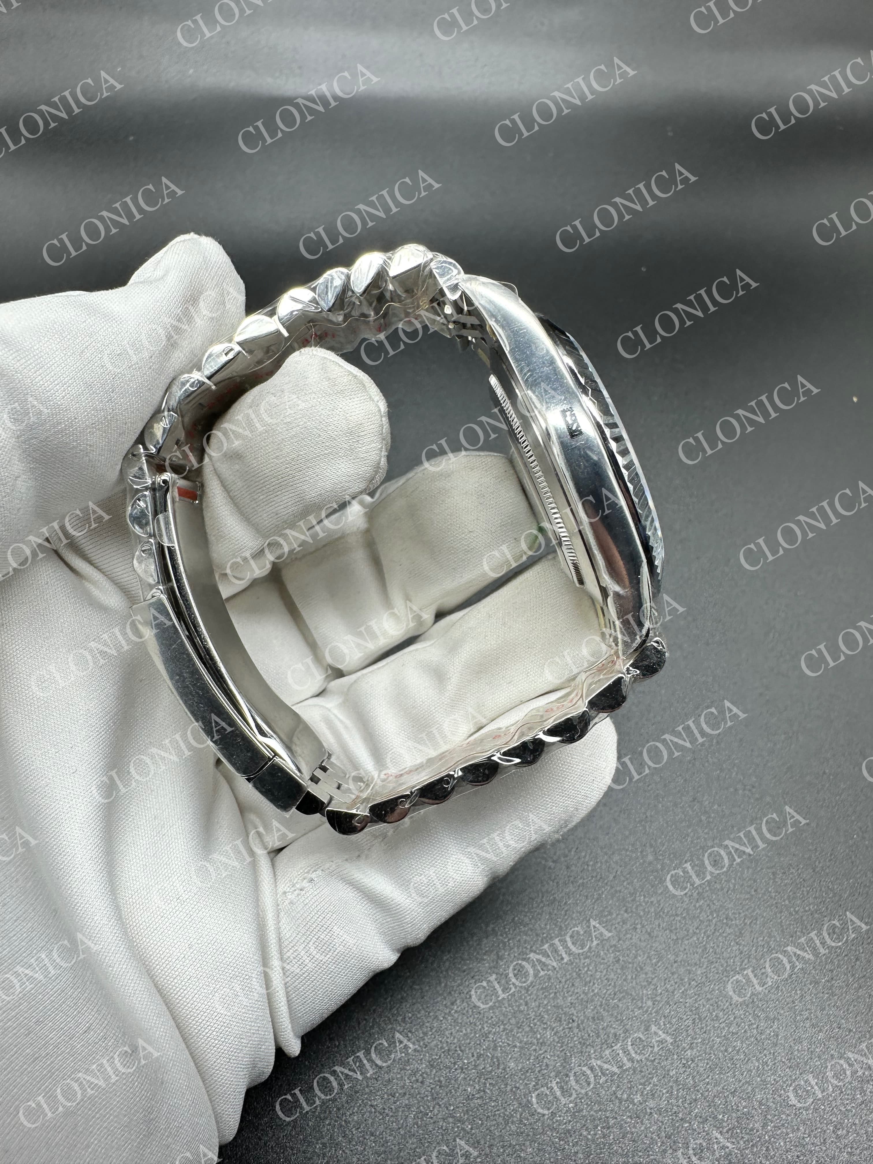 DATEJUST 41 126334 904L SS BLUE DIAL DIAMOND MARKER ON JUBILEE BRACELET — view 6