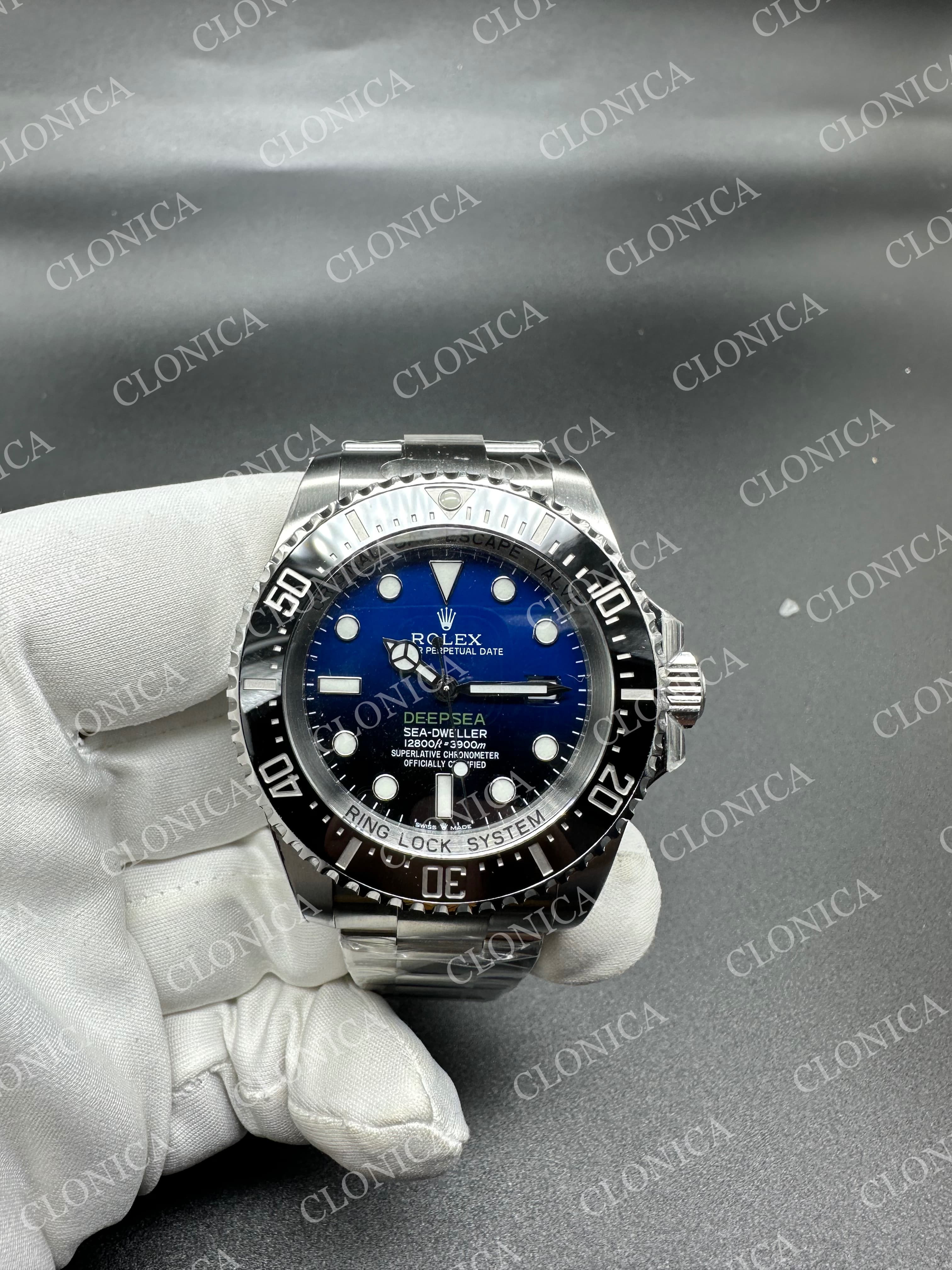 SEA-DWELLER DEEPSEA 126660 "D-BLUE" 904L SS BLUE DIAL ON OYSTER BRACELET — view 1
