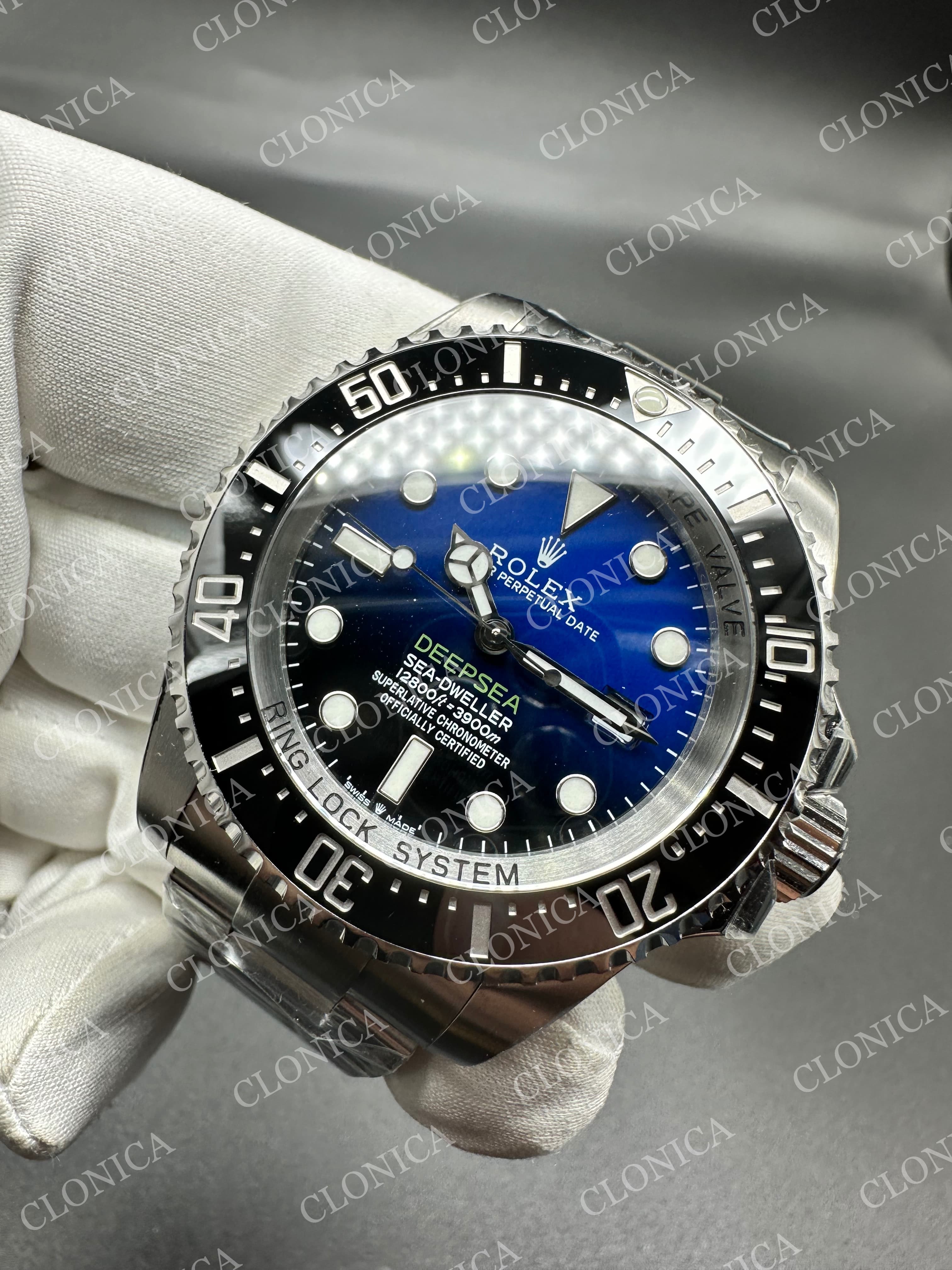 SEA-DWELLER DEEPSEA 126660 "D-BLUE" 904L SS BLUE DIAL ON OYSTER BRACELET — view 3