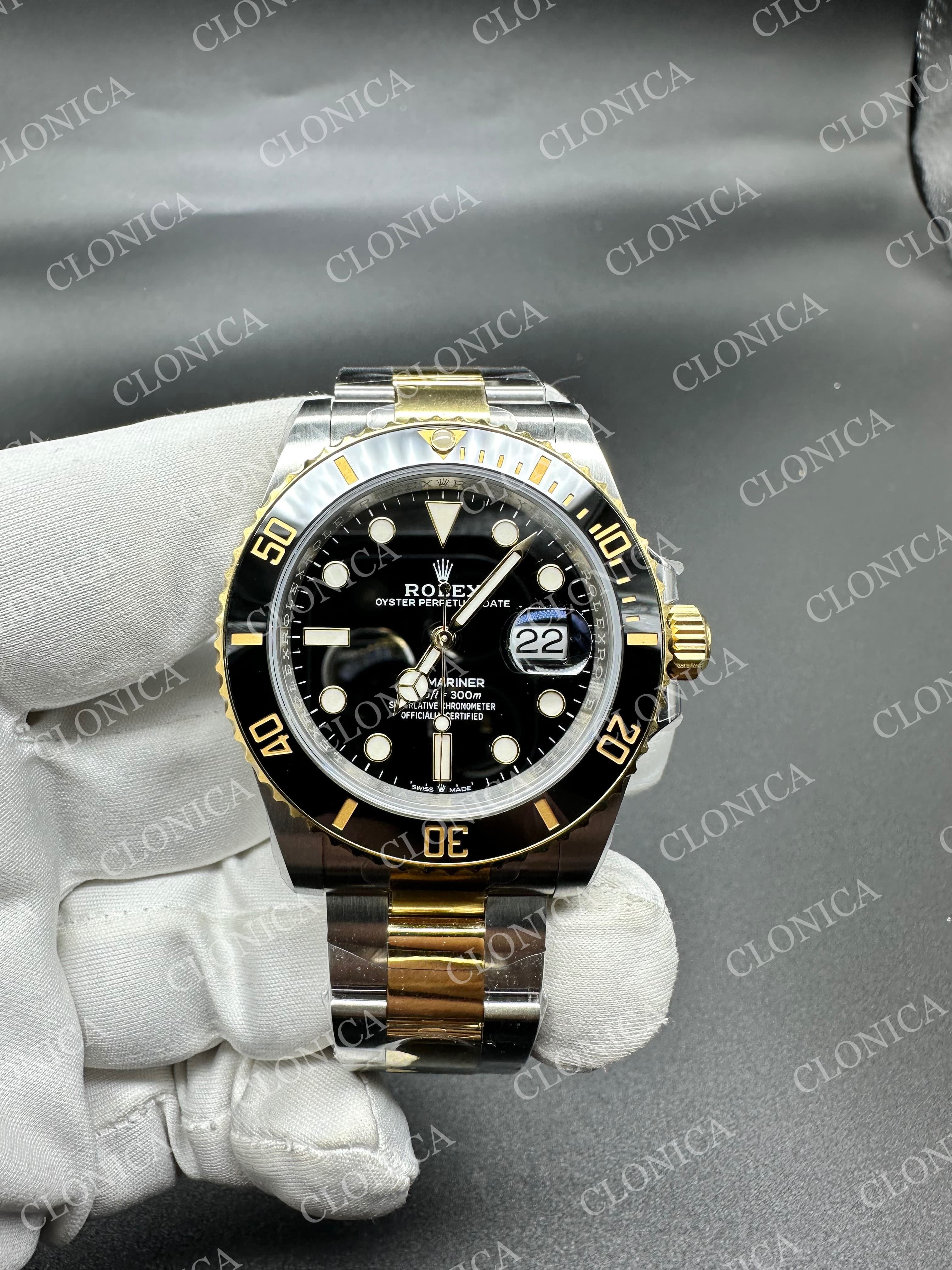 SUBMARINER 126613 LN GAIN WEIGHT BLACK DIAL ON SS/YG BRACELET — view 1
