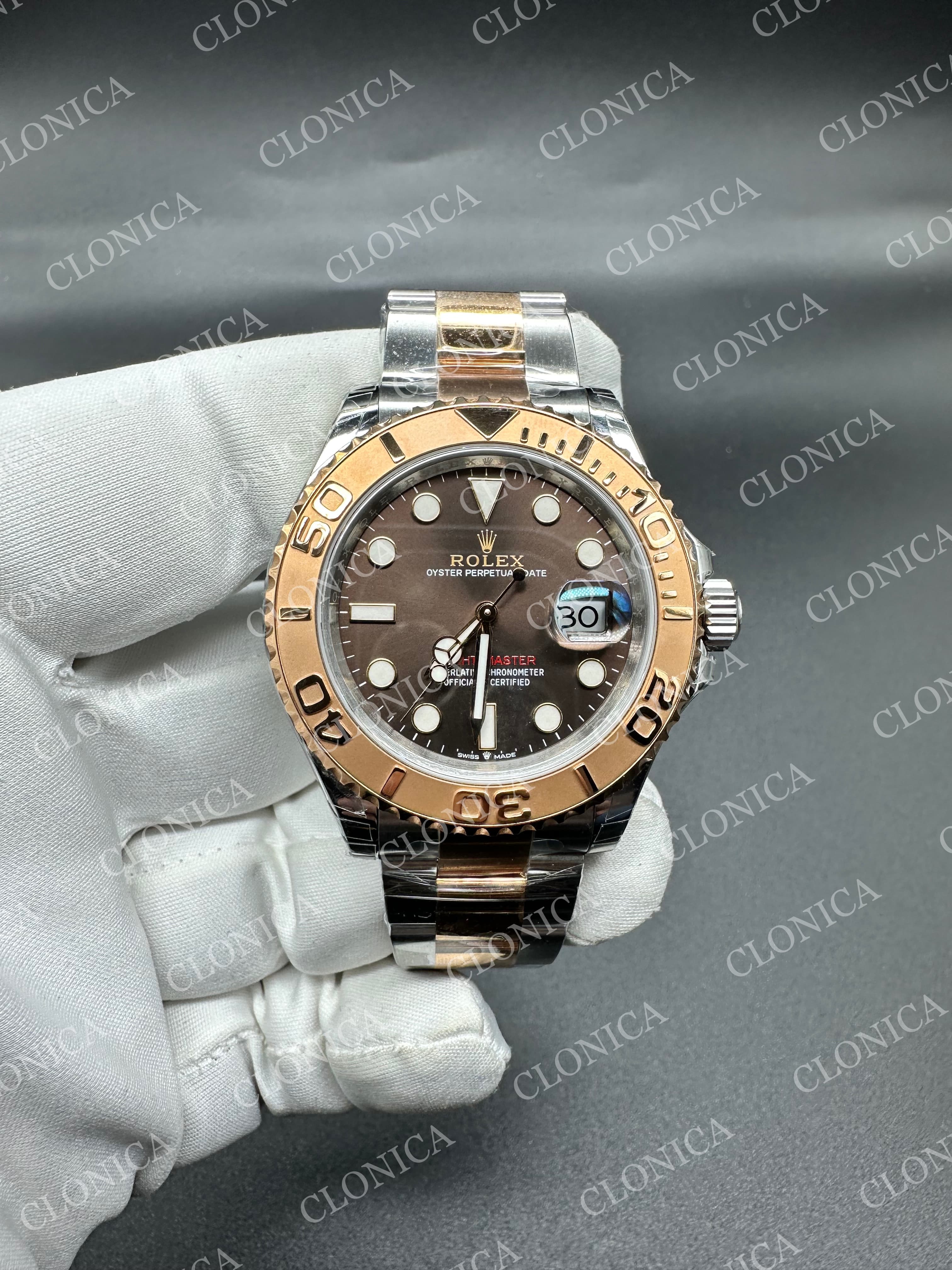 YACHT-MASTER 126621 904L/RG BROWN DIAL ON 904L/RG BRACELET — view 1