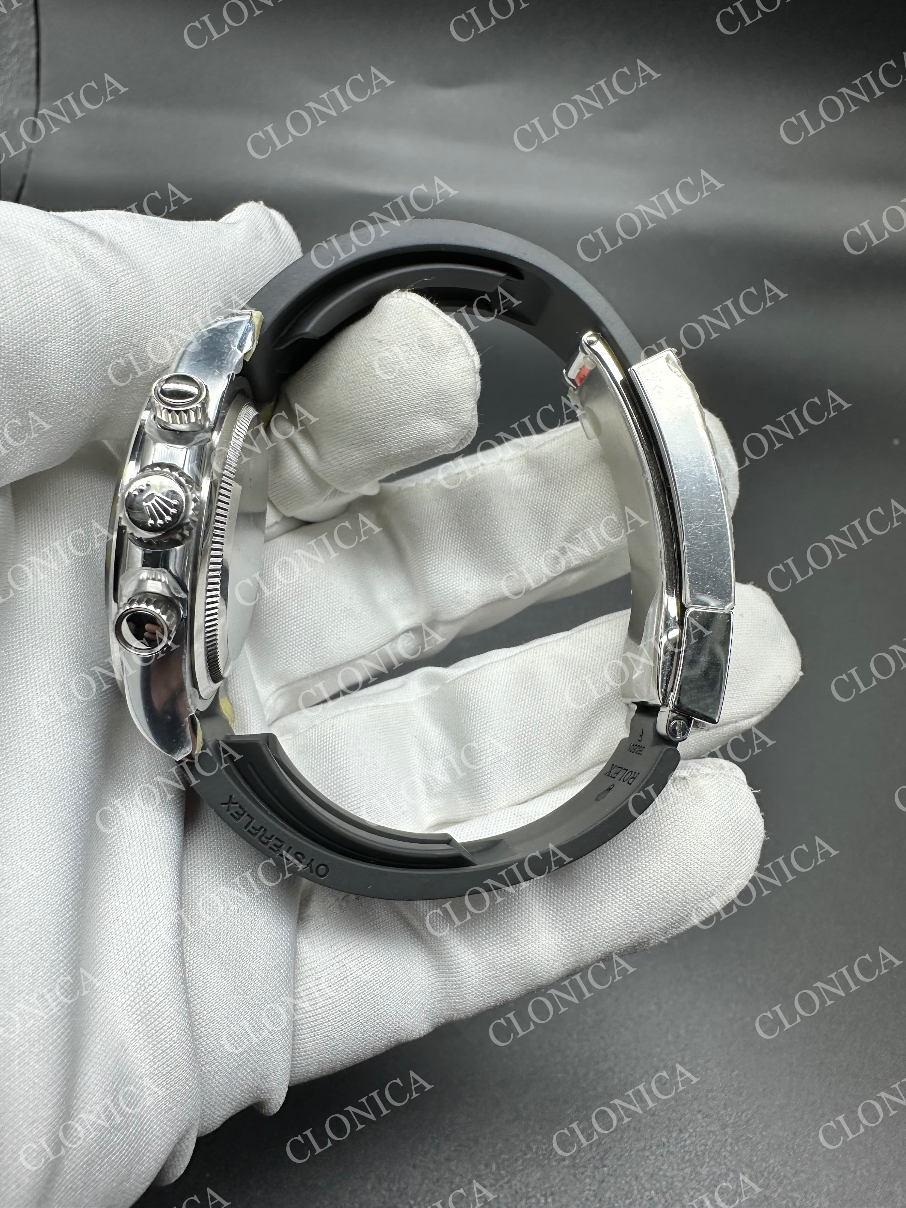 DAYTONA 126519 GAIN WEIGHT SS GREY DIAL BLACK SUBDIAL ON OYSTERFLEX STRAP — view 4