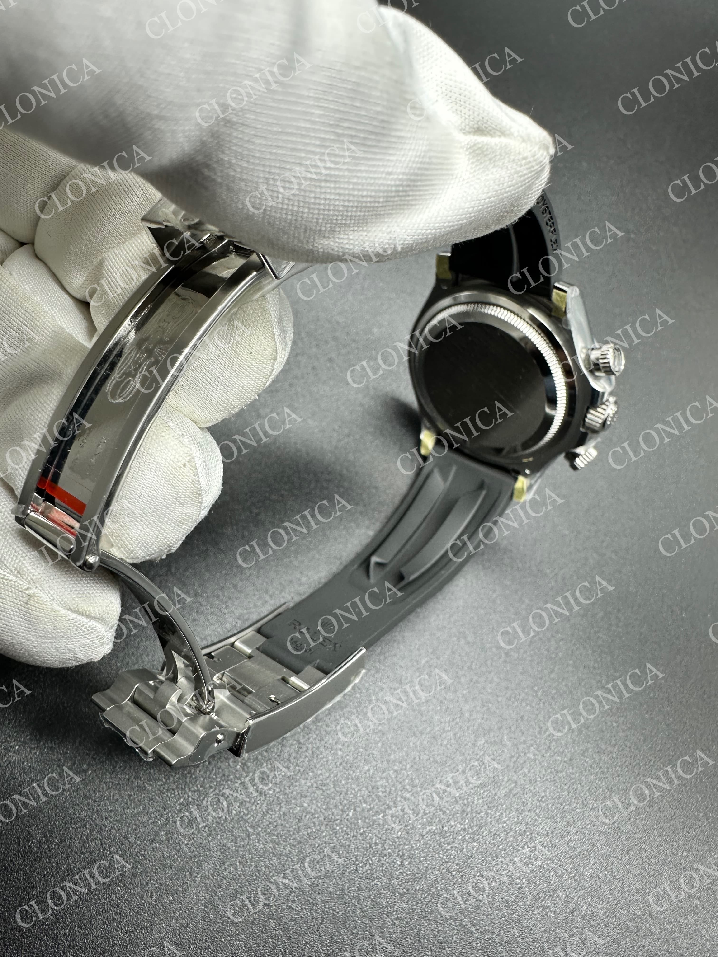 DAYTONA 126519 GAIN WEIGHT SS GREY DIAL BLACK SUBDIAL ON OYSTERFLEX STRAP — view 7