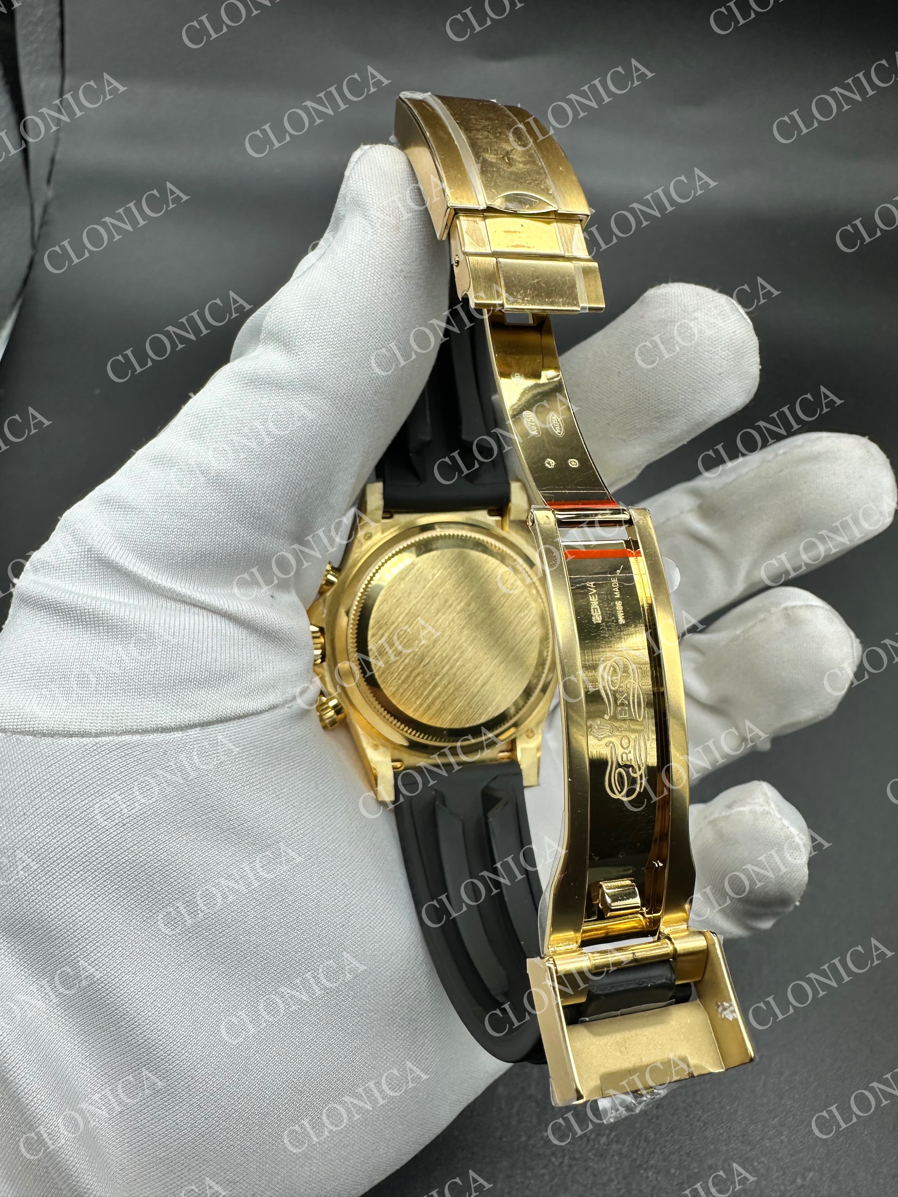 DAYTONA 126518 GAIN WEIGHT YG DIAL BLACK SUBDIAL ON OYSTERFLEX STRAP — view 7