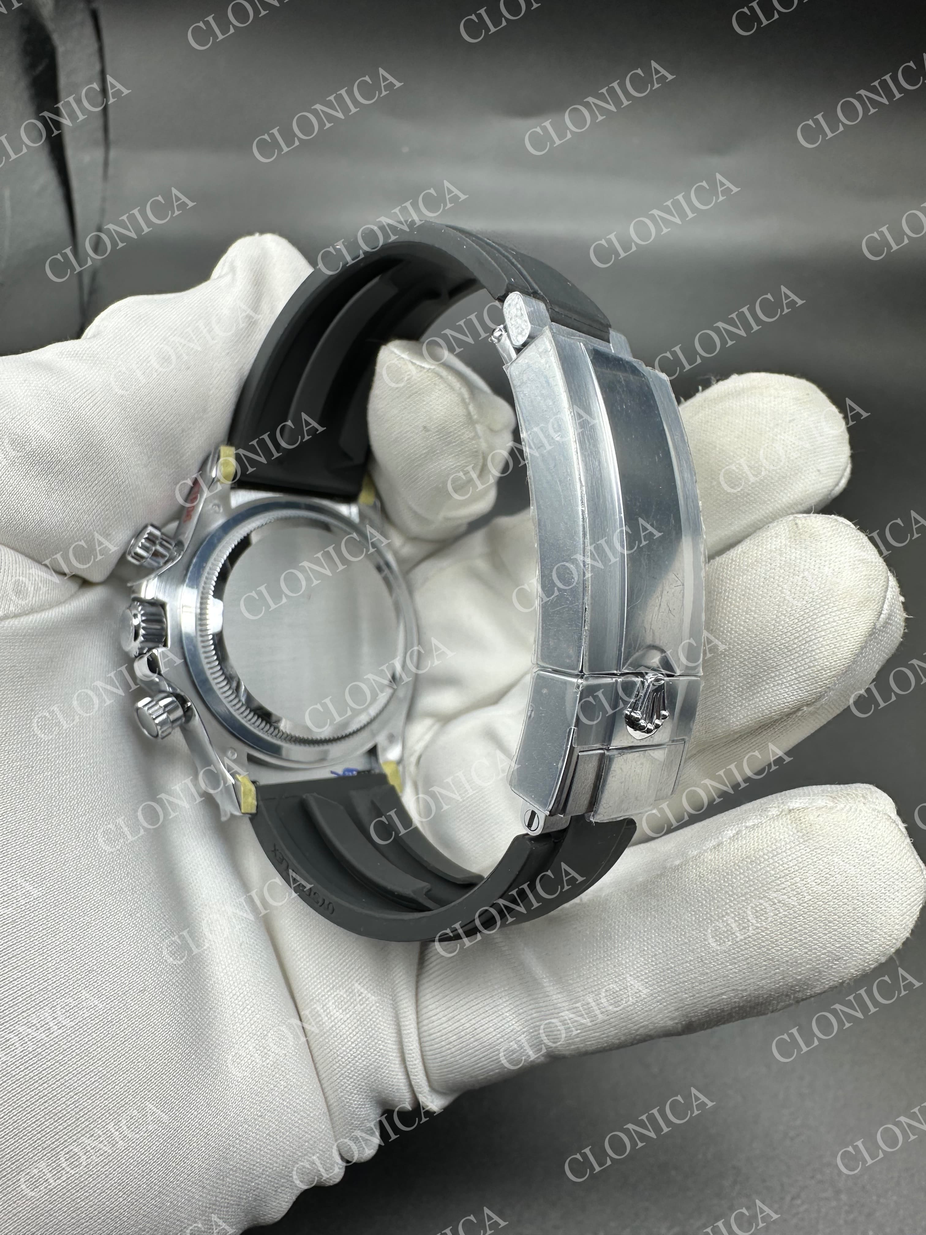 DAYTONA 126519 GAIN WEIGHT BLACK DIAL SILVER SUBDIAL ON OYSTERFLEX STRAP — view 5